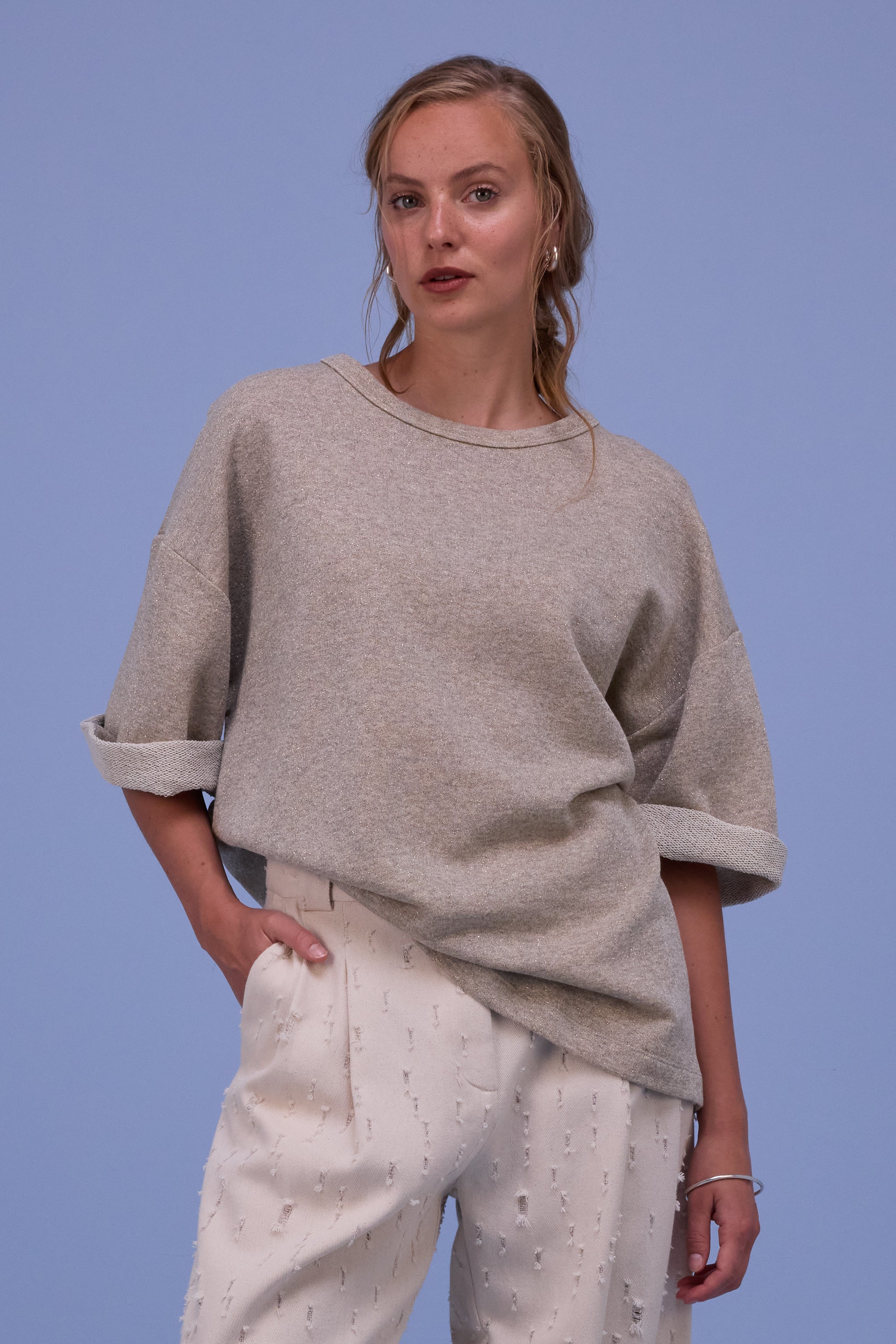 Harris T-shirt in gold lurex