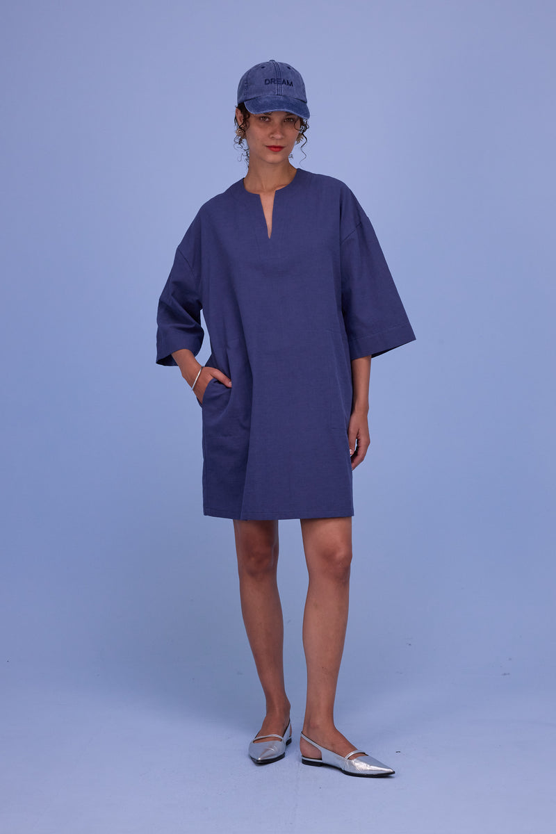 Harlow jurk in marlin blue