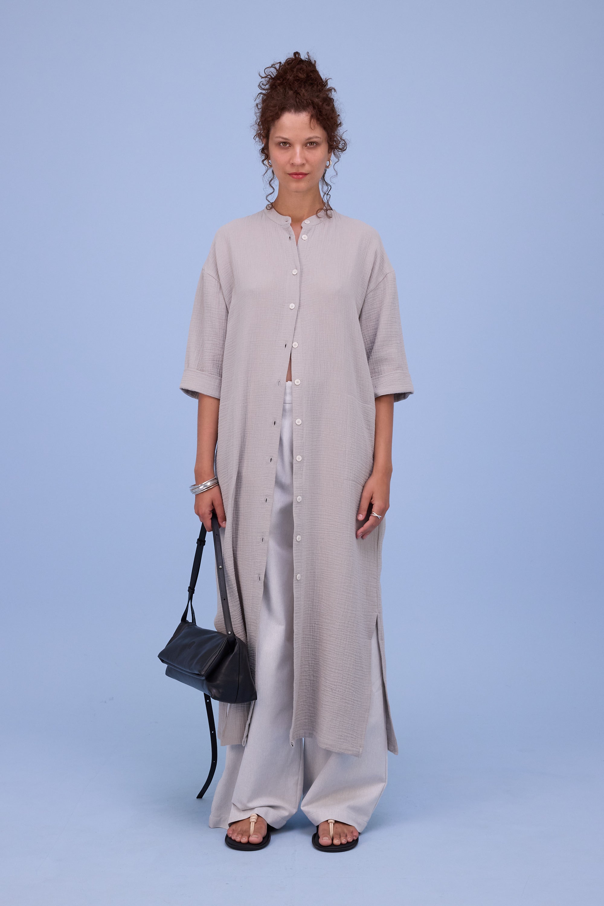 Halina jurk in dove tetra