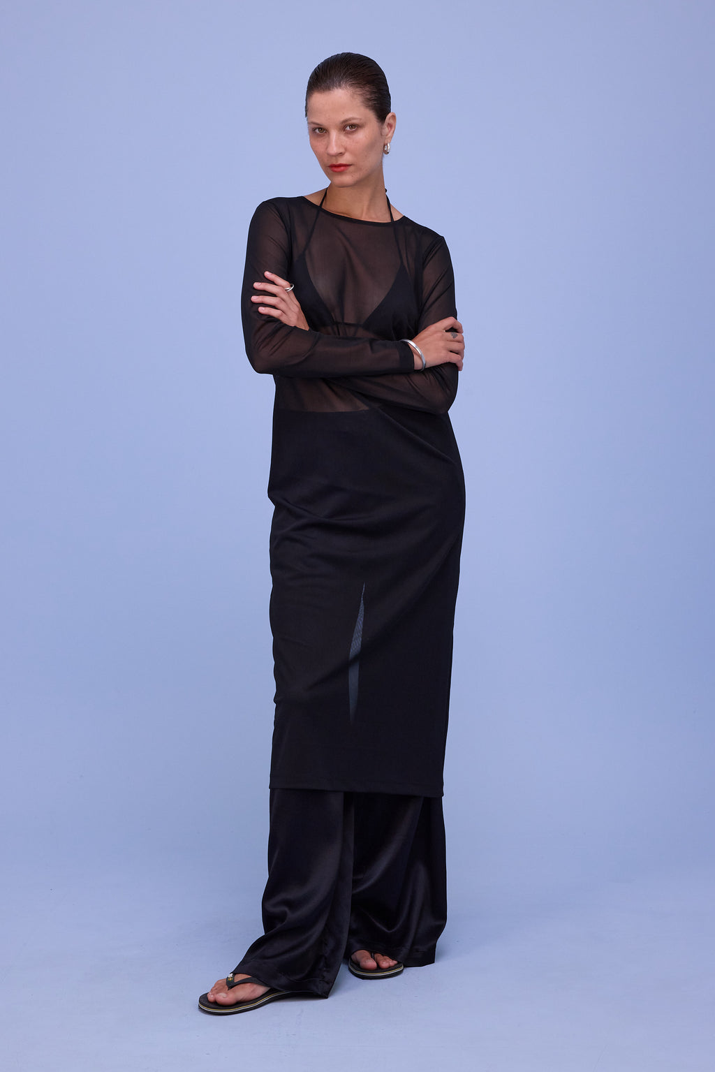 Gerlinde dress in black mesh