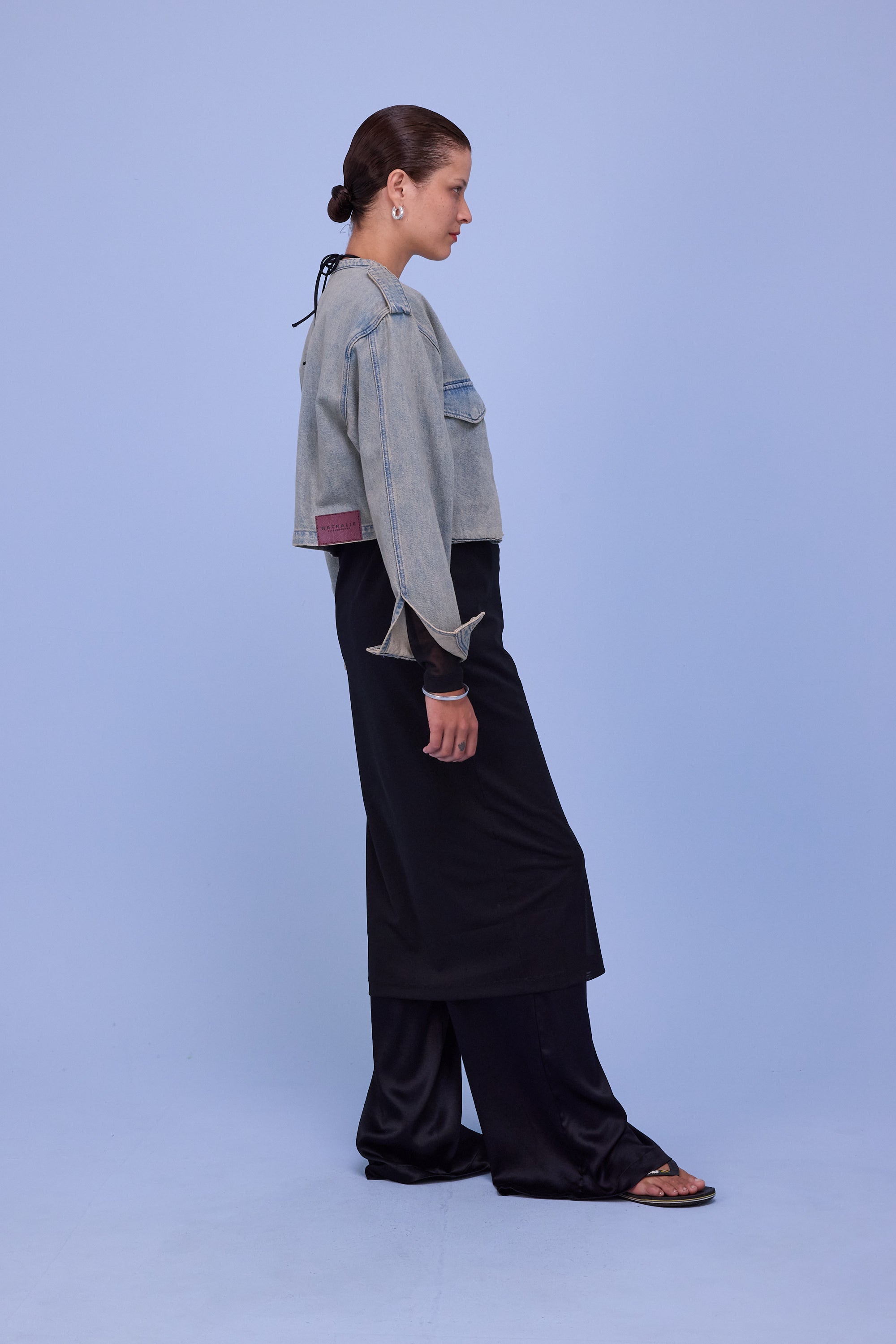 Gerlinde jurk in black mesh