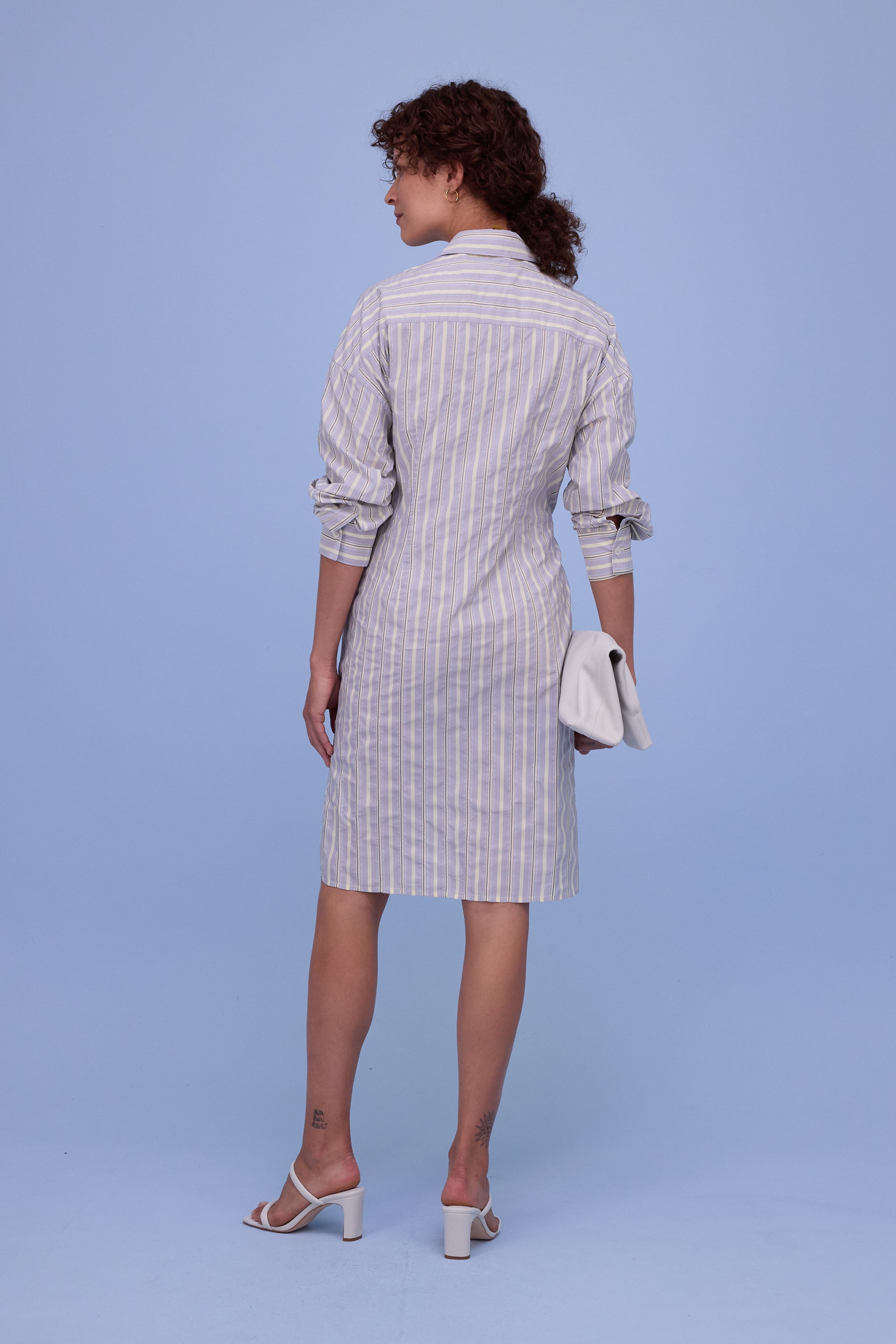 Gardena dress in grey black checks