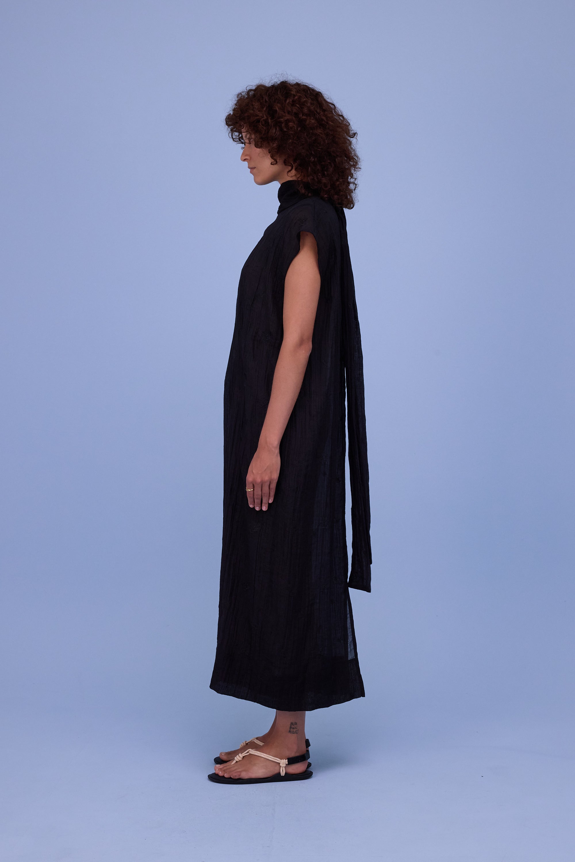 Hazel dress in black verbena