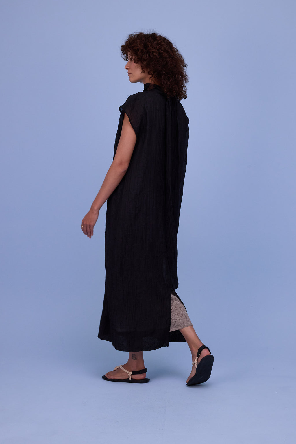 Hazel dress in black verbena