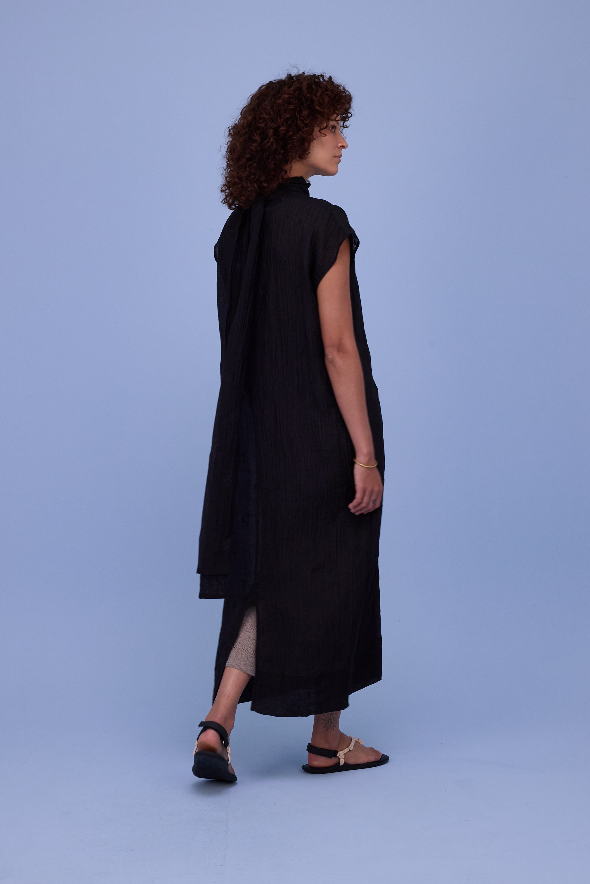 Hazel dress in black verbena