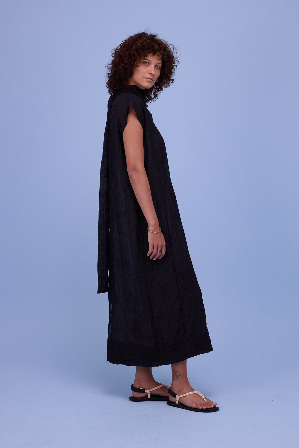 Hazel dress in black verbena