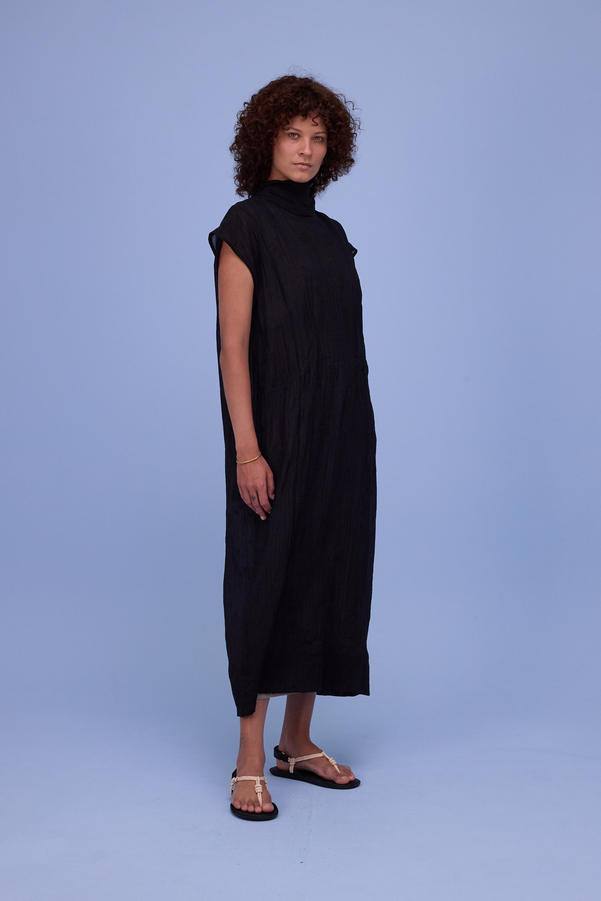 Hazel dress in black verbena