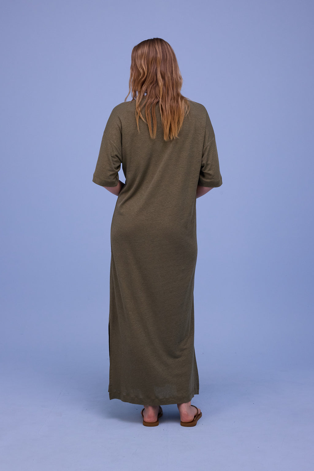 Funic dress in dark olive