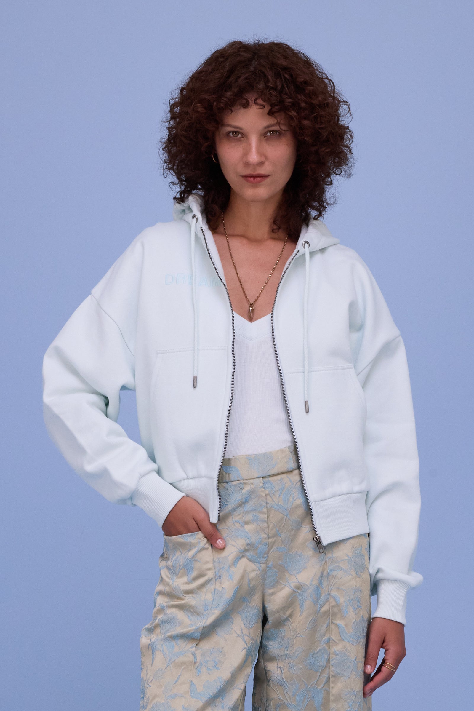 Hada hoodie in ice blue