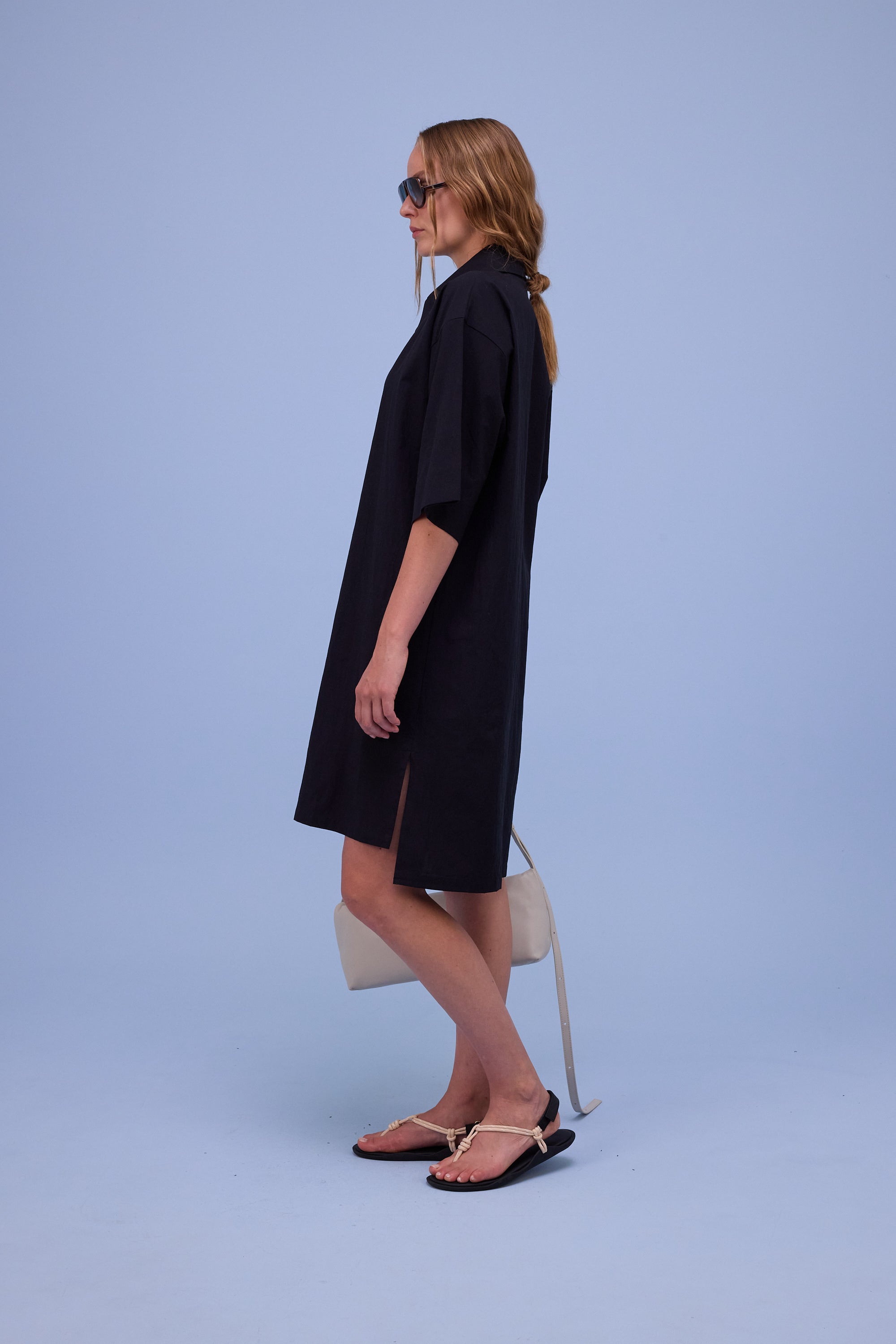 Hester zwarte polo-jurk