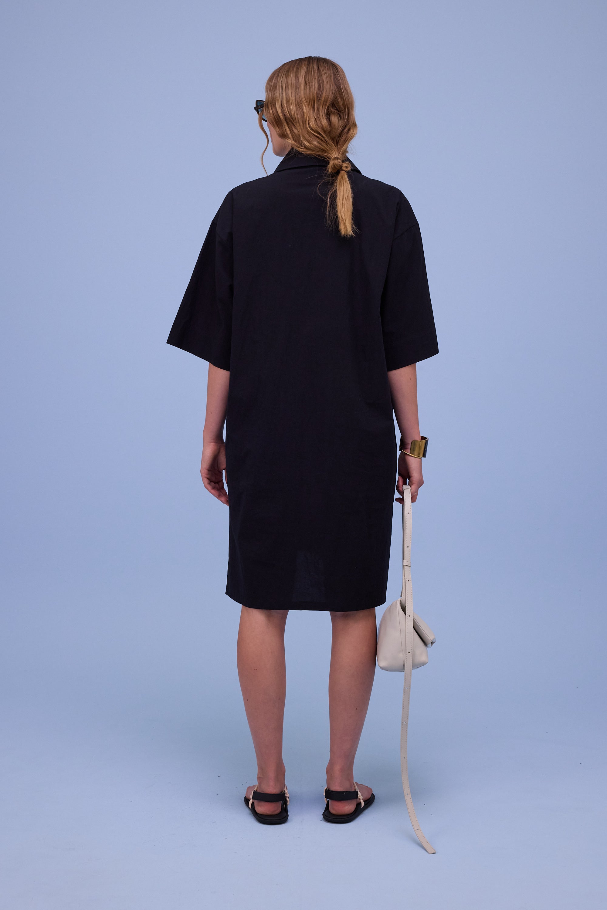 Hester zwarte polo-jurk