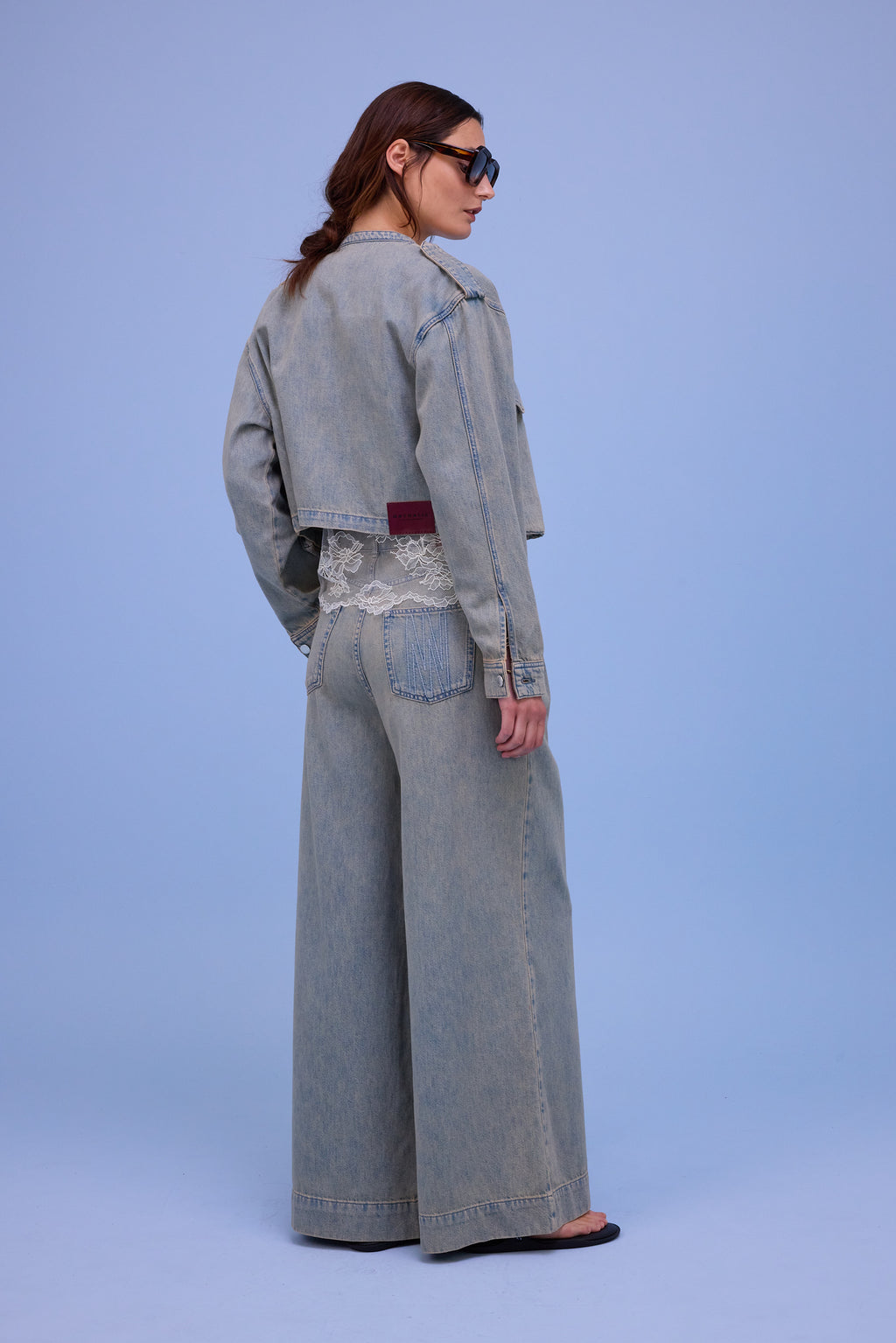 Hill jasje in sand denim