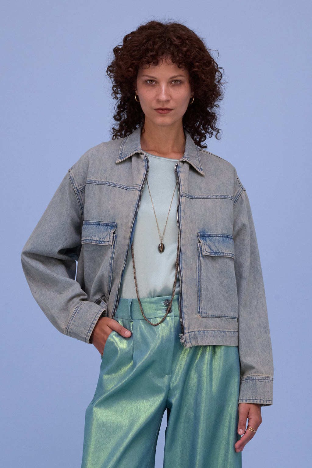 Hervé jacket in sand denim