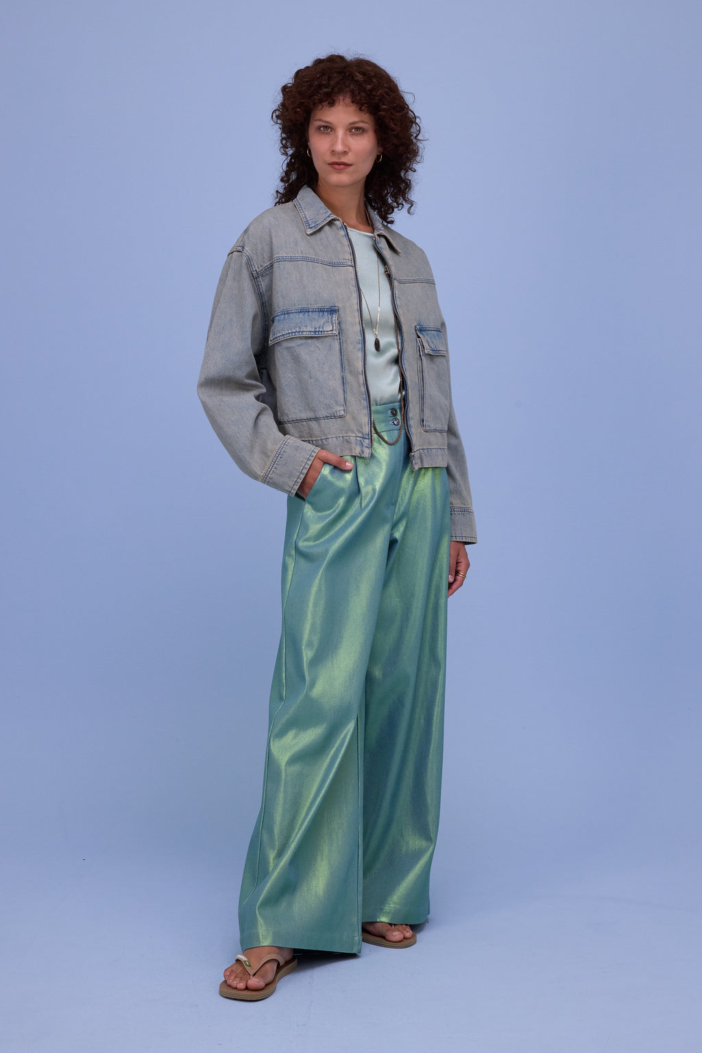 Hervé jacket in sand denim