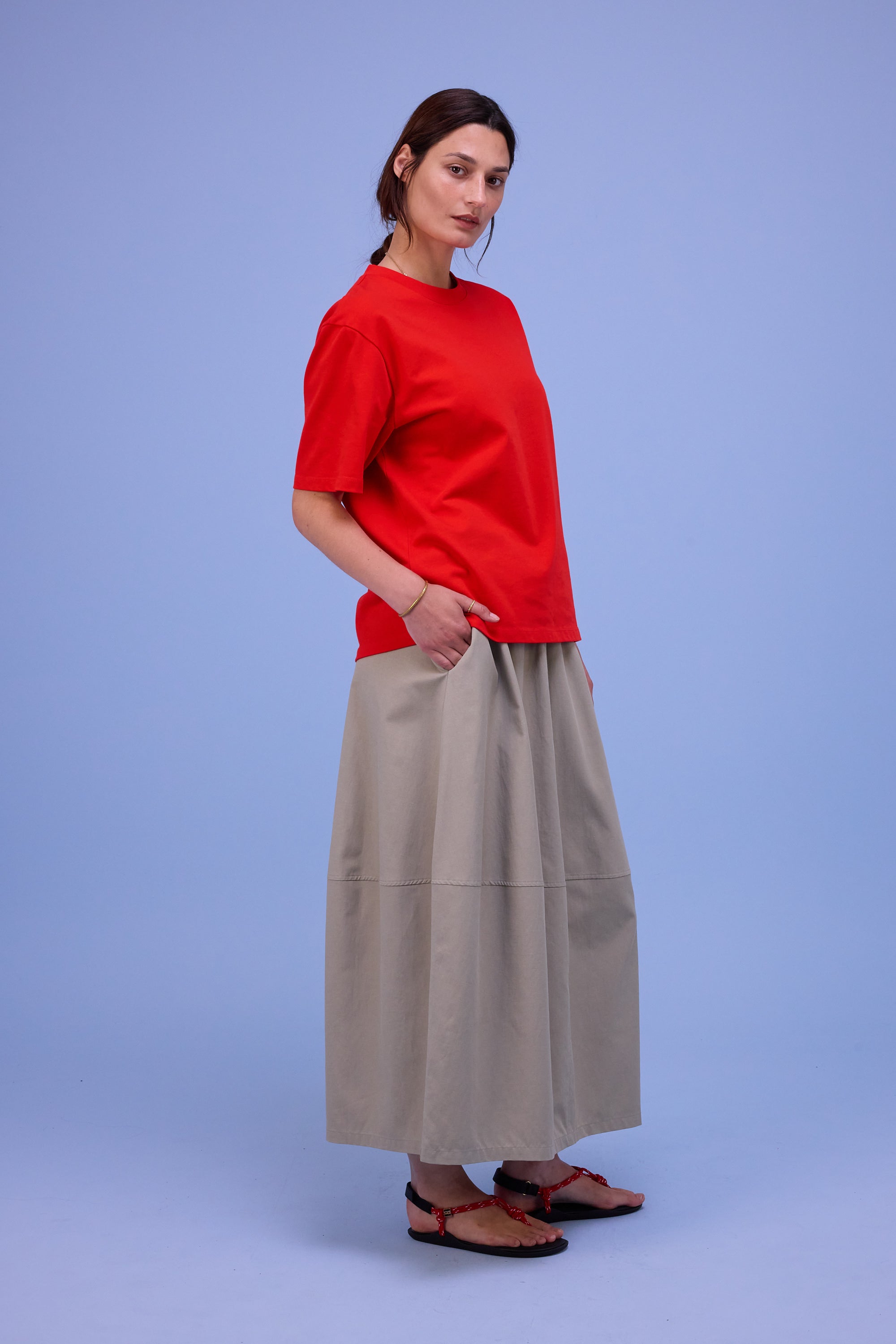 Haiden T-shirt in fiesta red