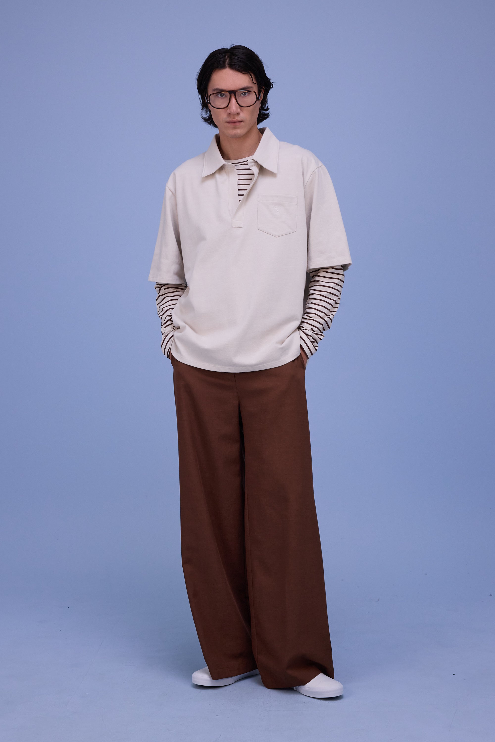 Hunter polo in almond