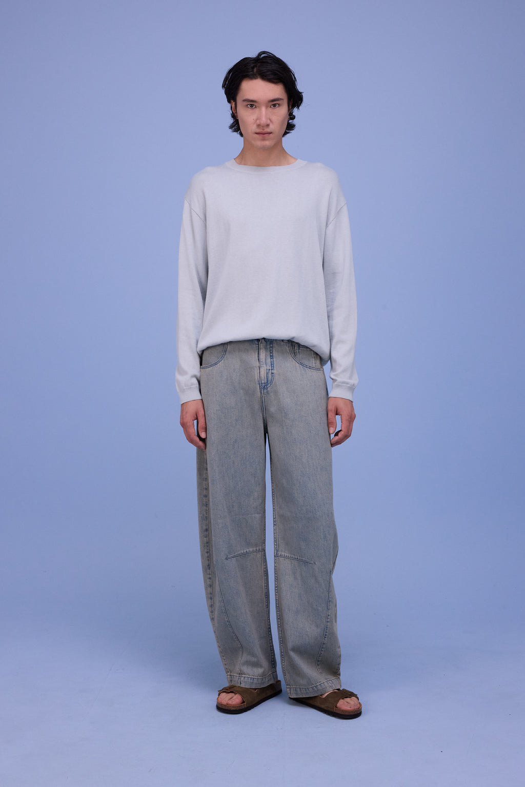 Hivan broek in sand denim