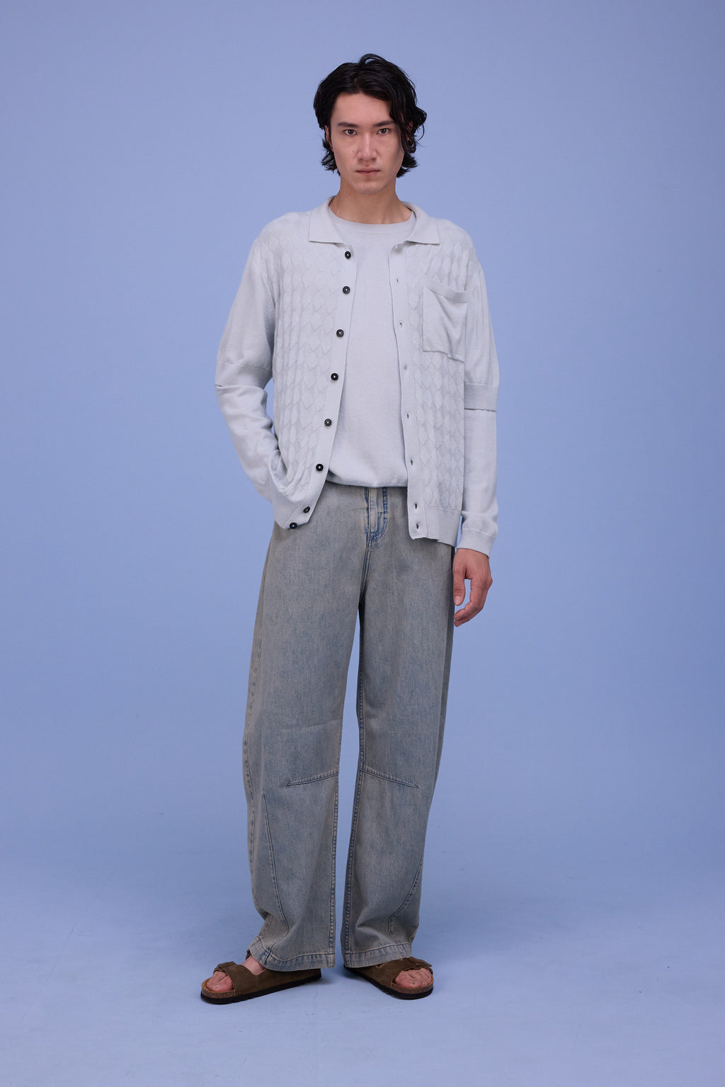 Hivan broek in sand denim