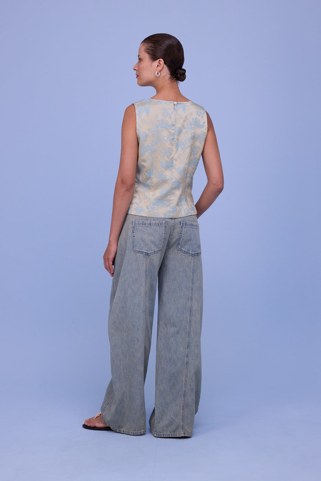 Hiroshi trousers in sand denim