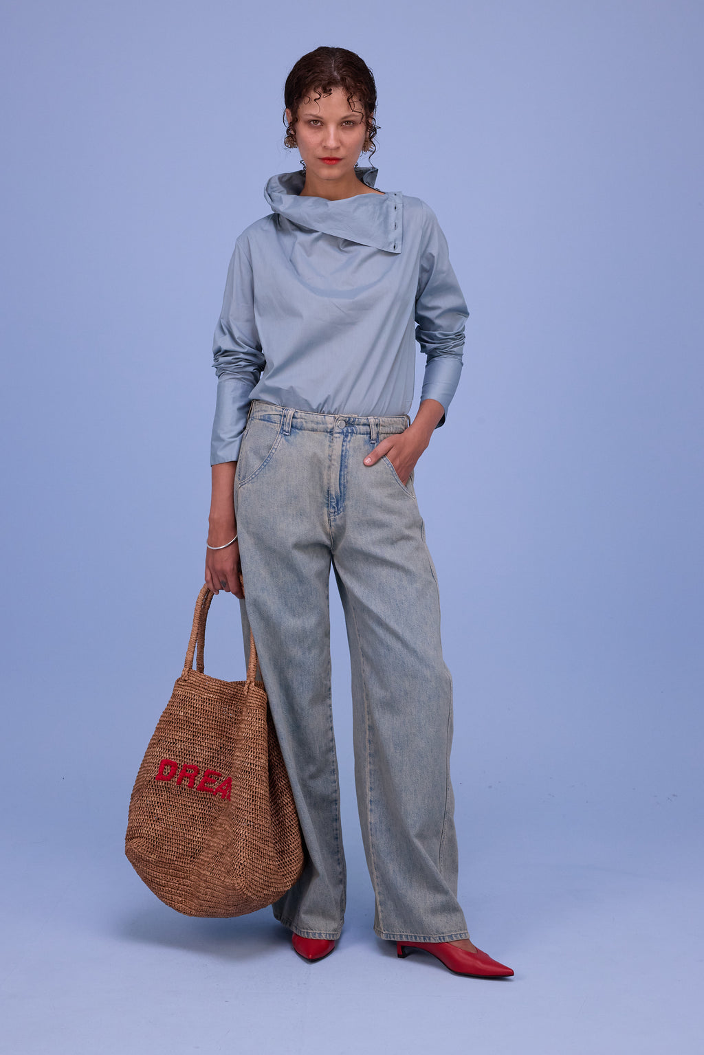 Hiroshi trousers in sand denim