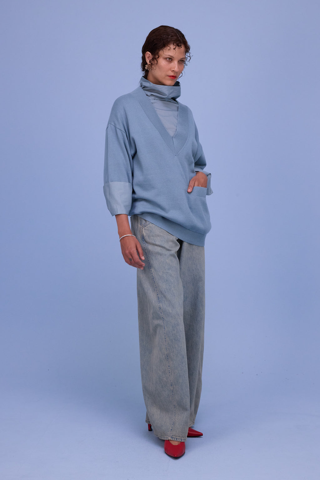 Hiroshi trousers in sand denim