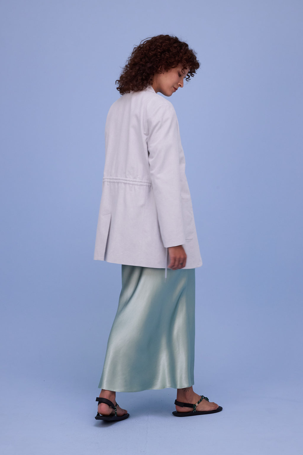 Harmon blazer in silver