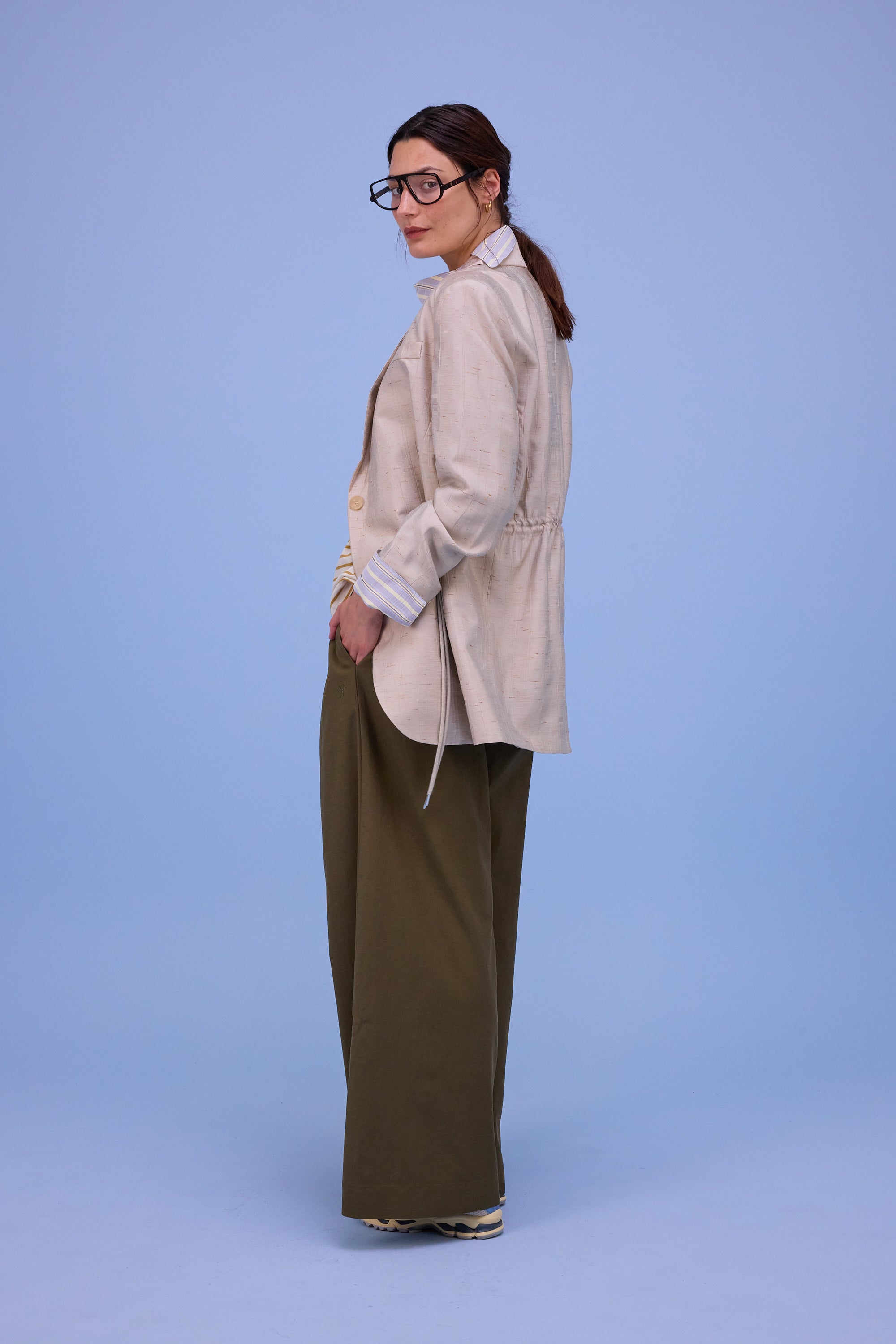 Harmon blazer in champagne santoso