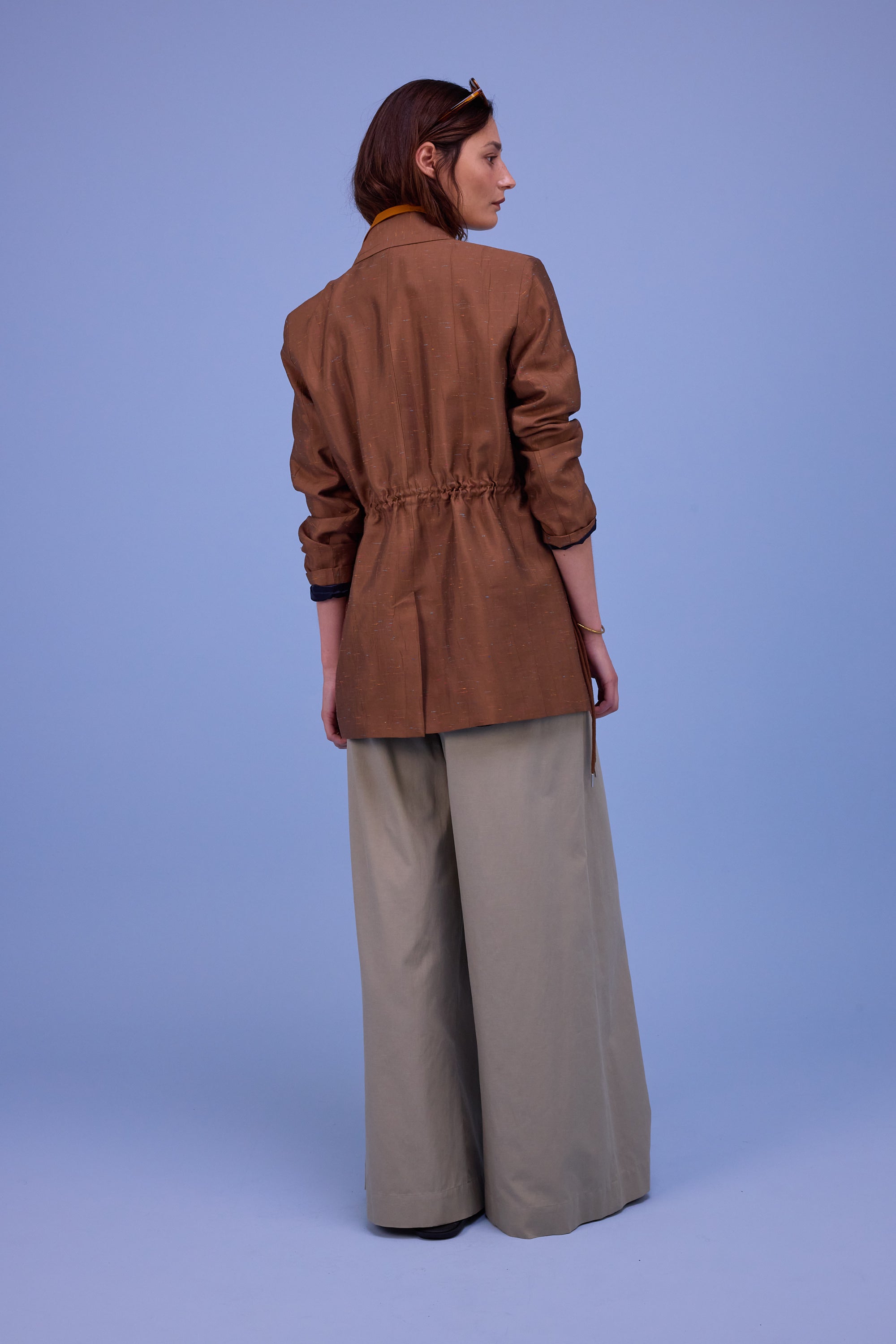 Harmon blazer in biscuit santoso