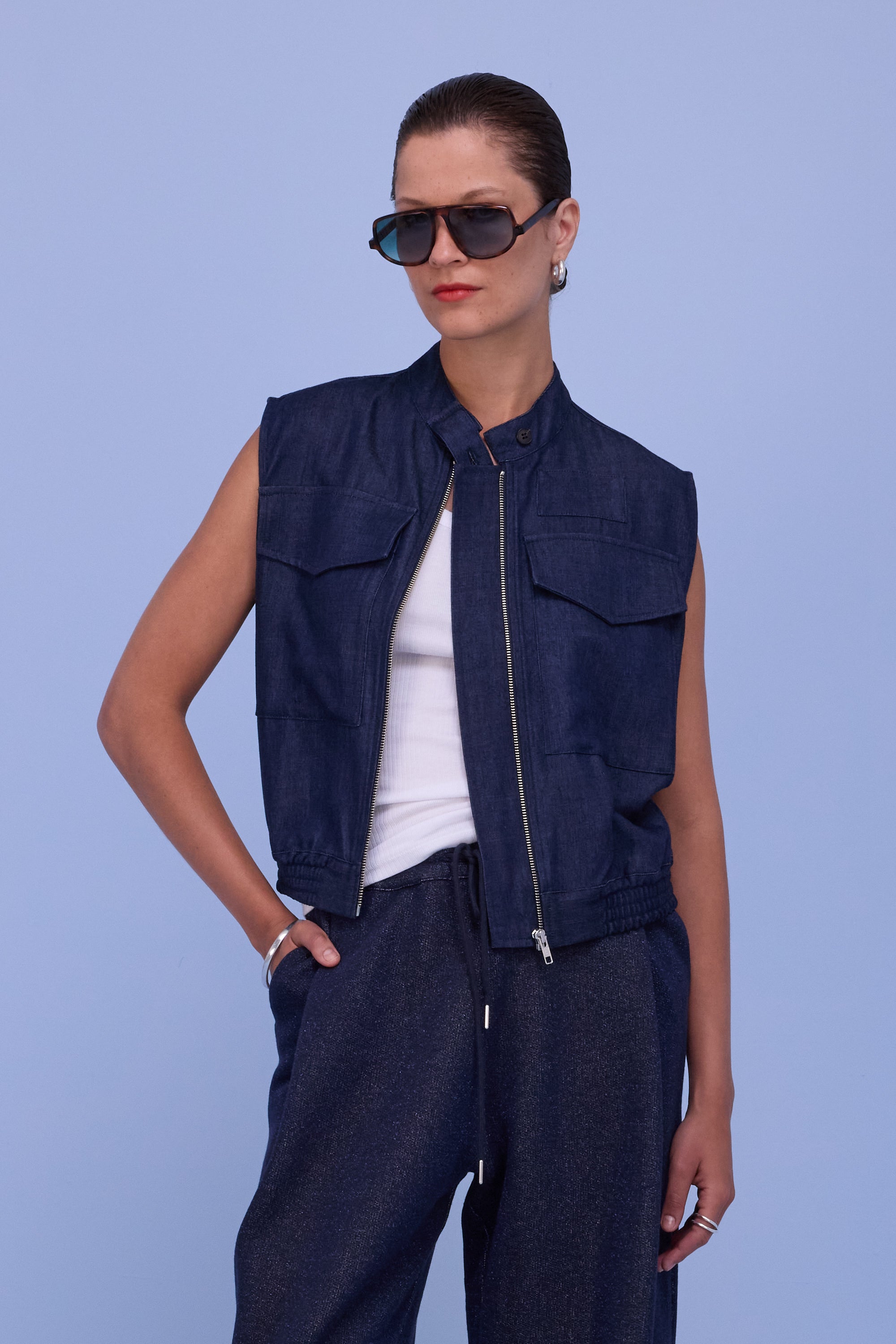 Fallonn jacket in soft denim