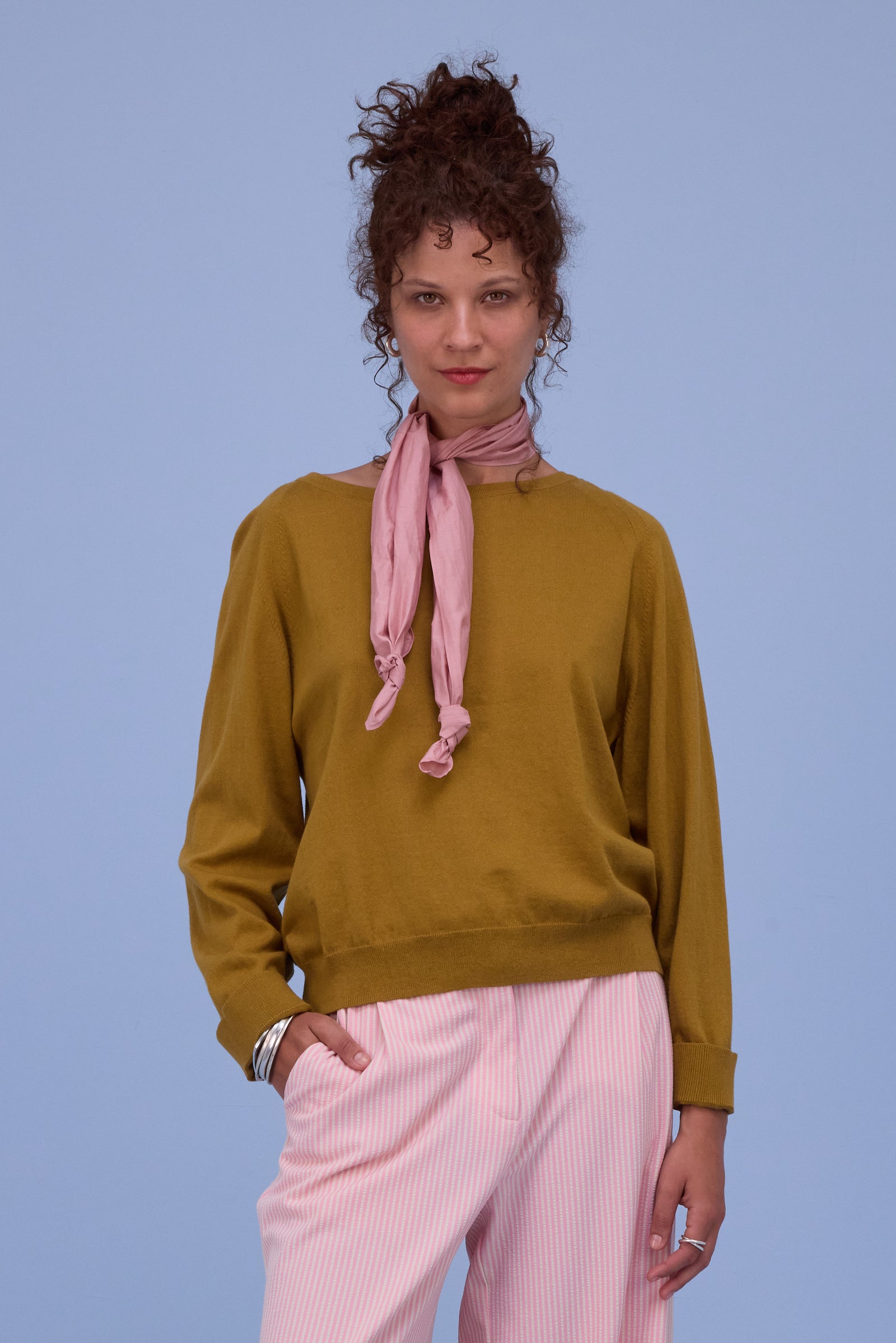 Honfleur trui in mustard