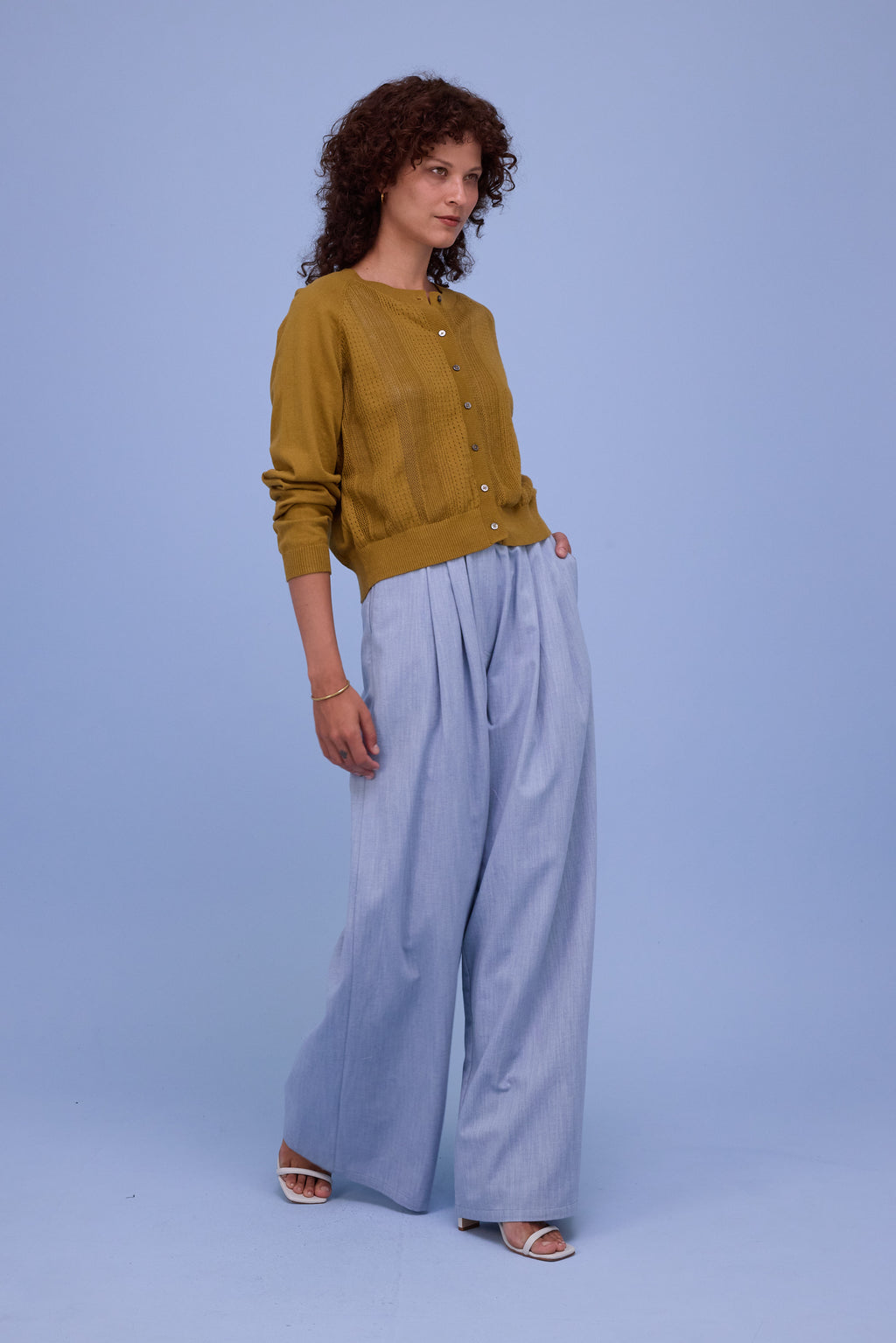 Havar cardigan in mustard