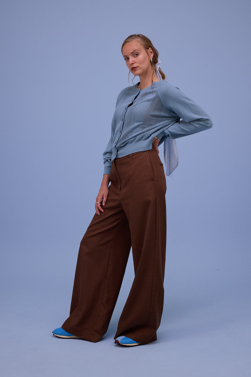 Havar cardigan in dusk blue