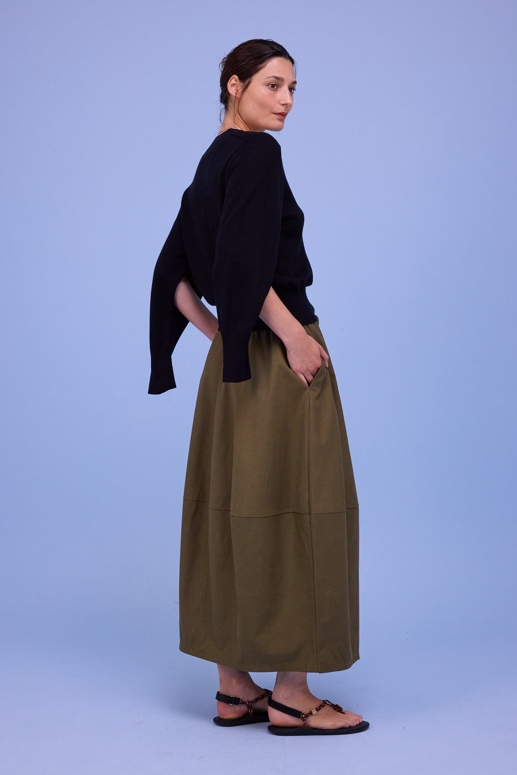 Hobart knitted sweater in black