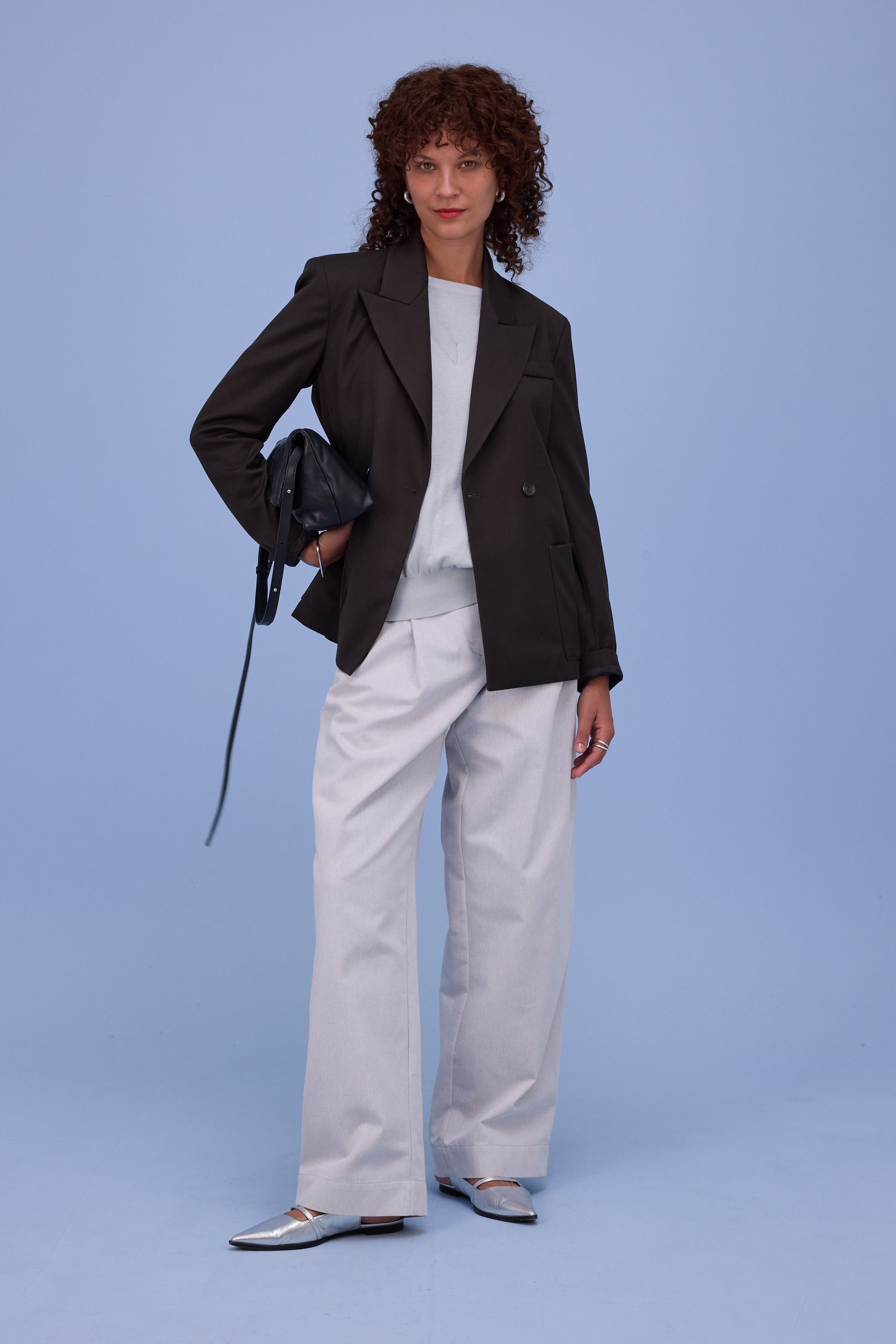 Hollywood knitted jumper in springwater