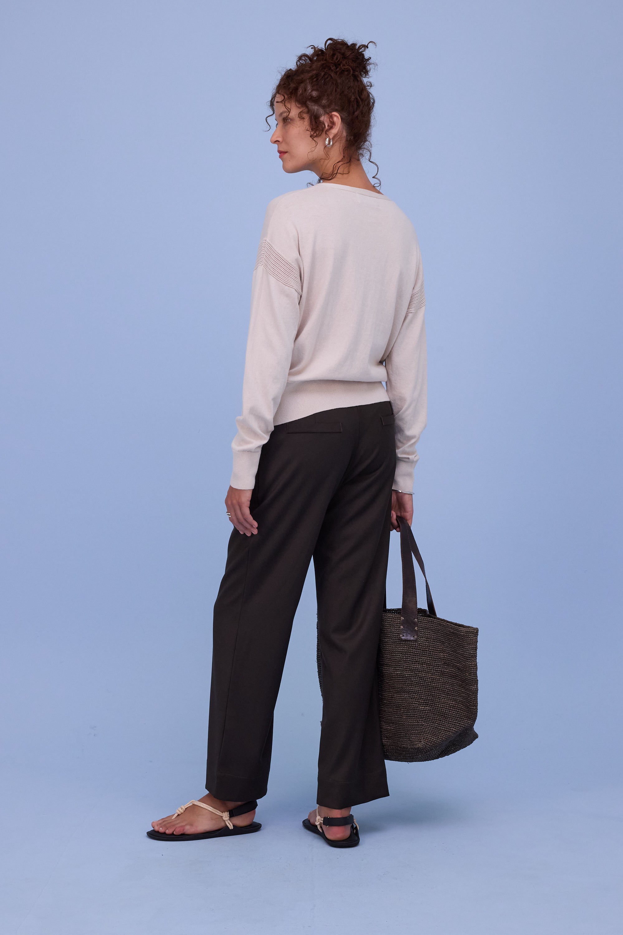 Halden cardigan in almond