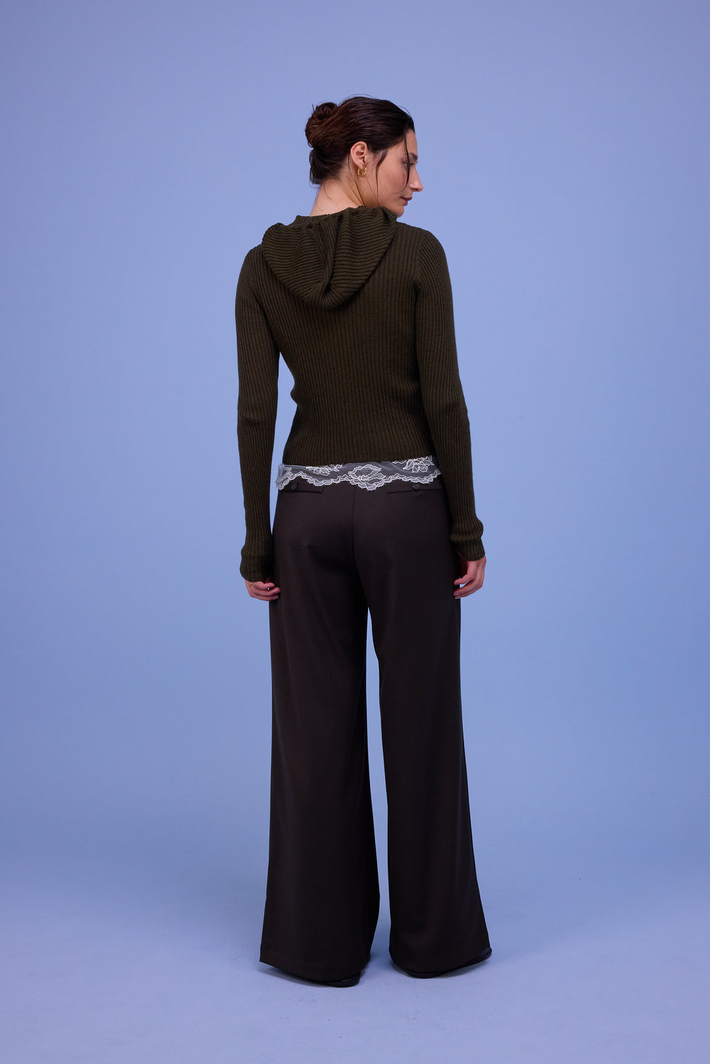 Hendaye cardigan in nori green