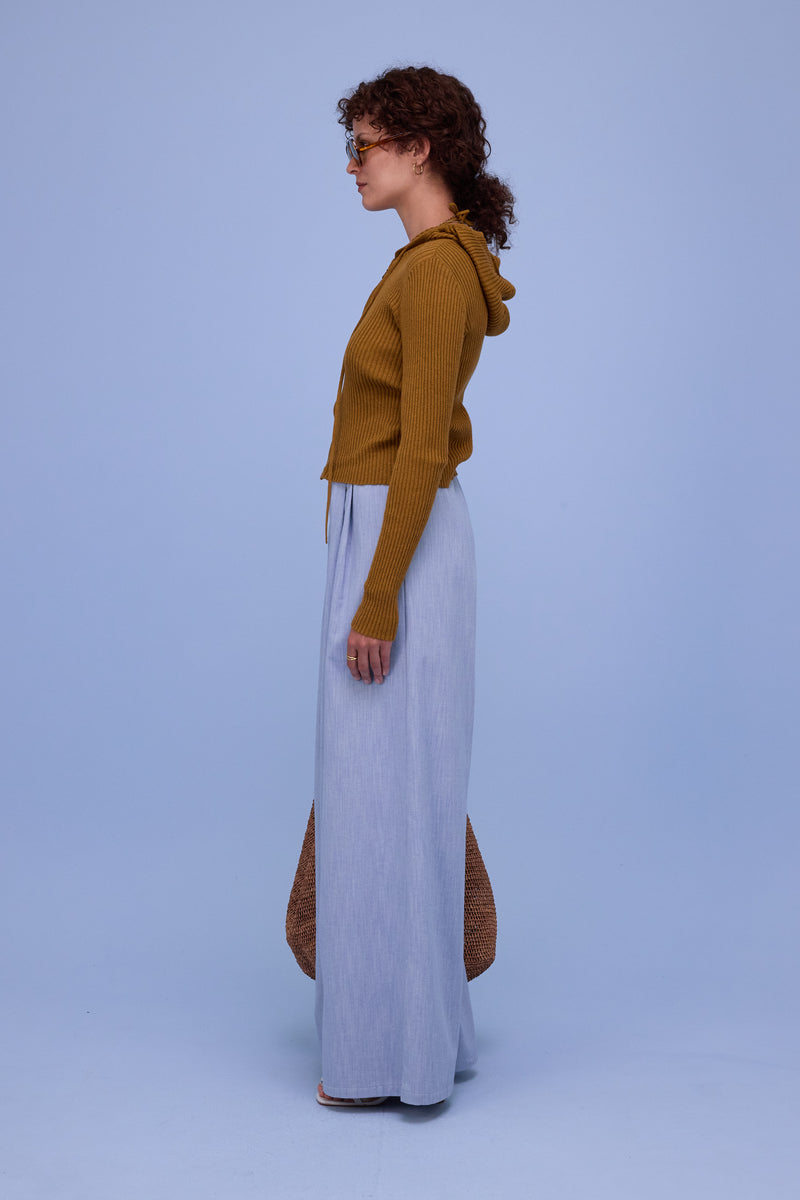 Hendaye cardigan in golden brown