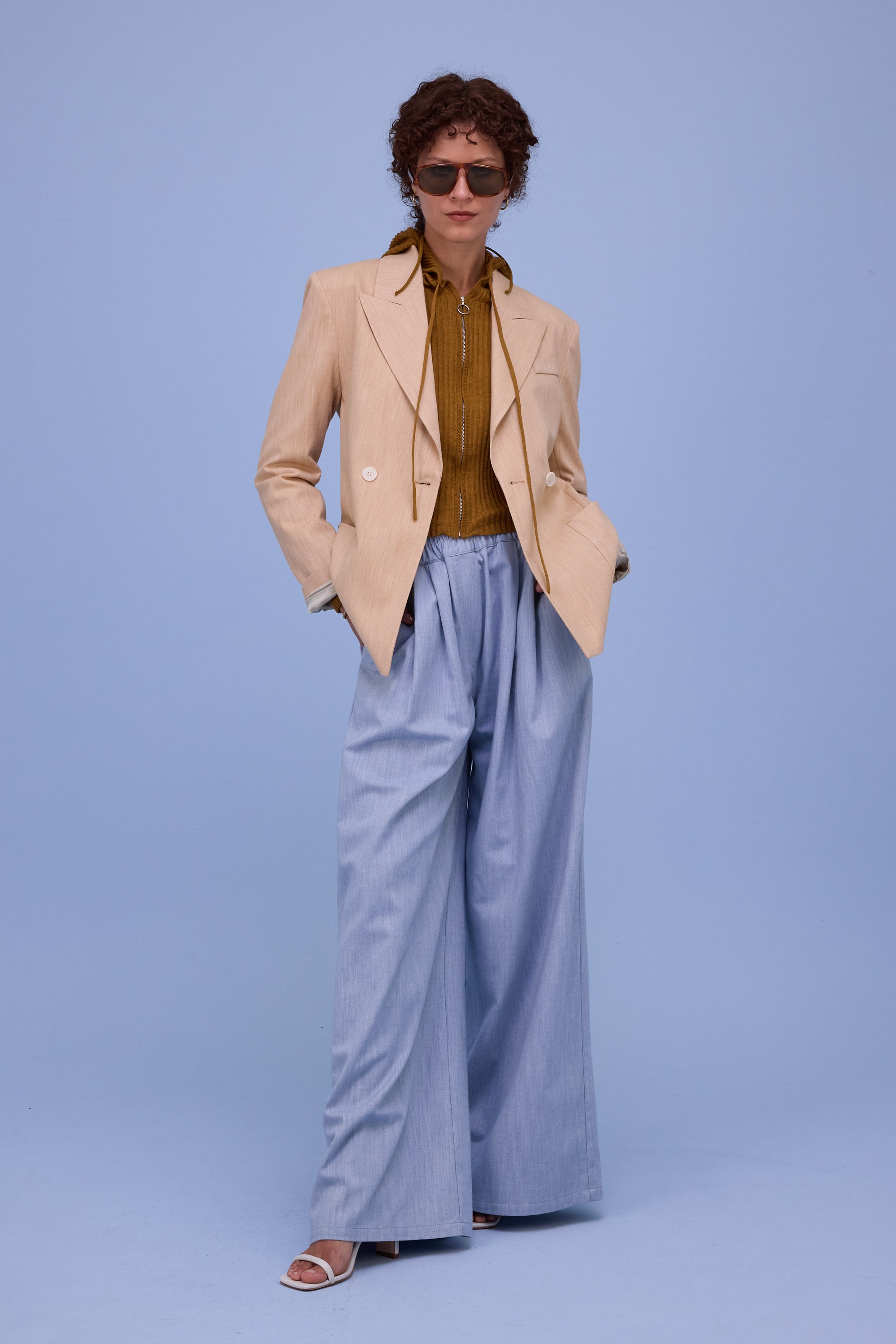 Hendaye cardigan in golden brown