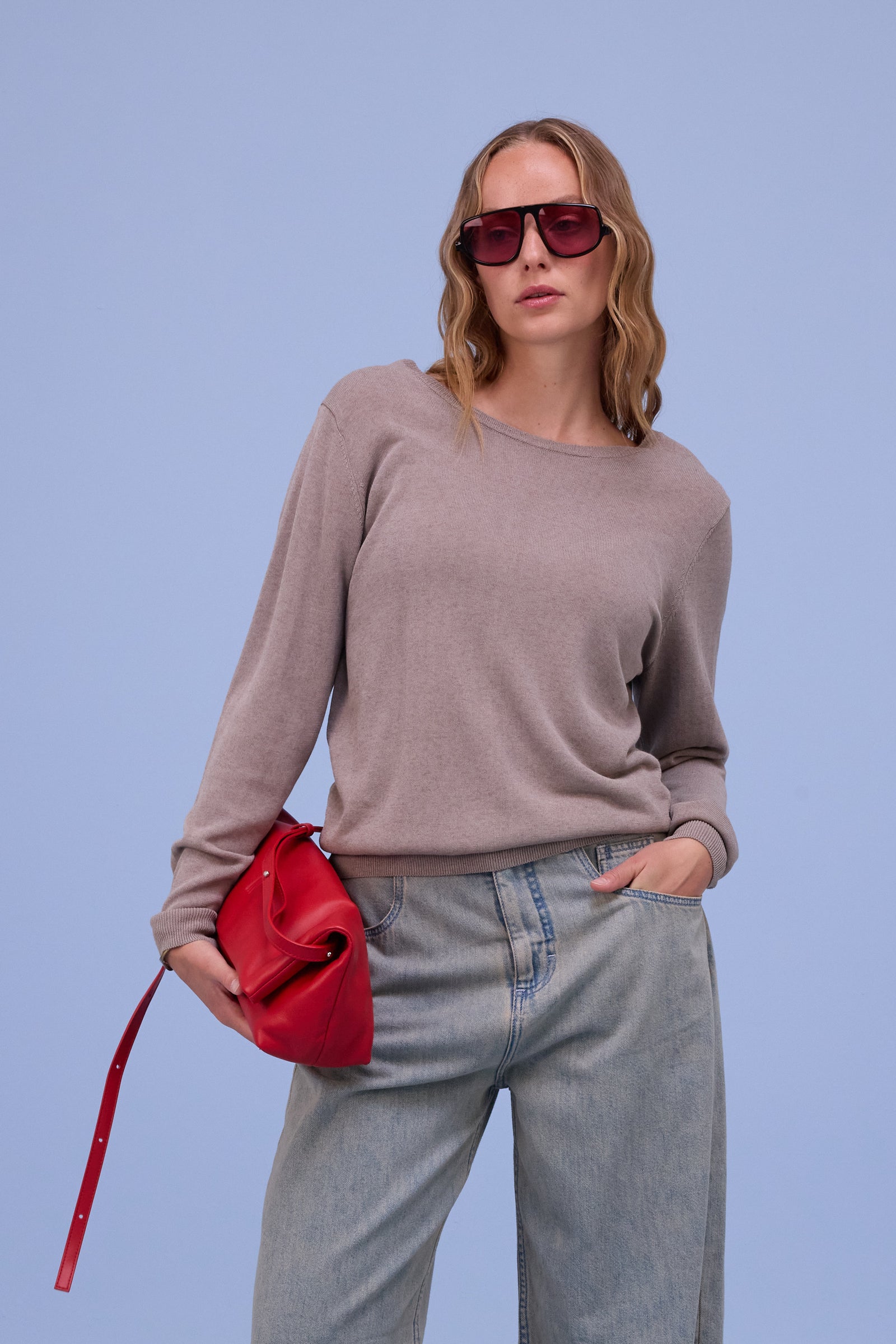 Hortos trui in warm grey