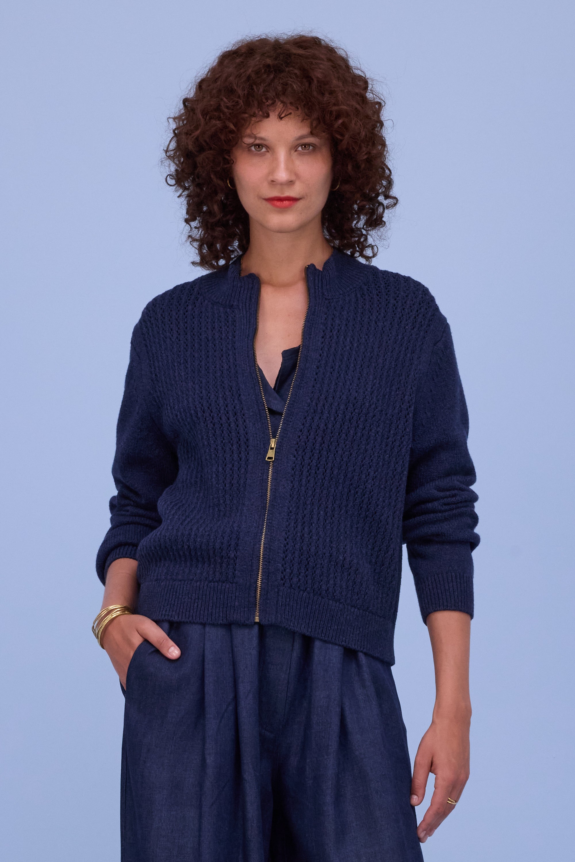Herklion cardigan in navy