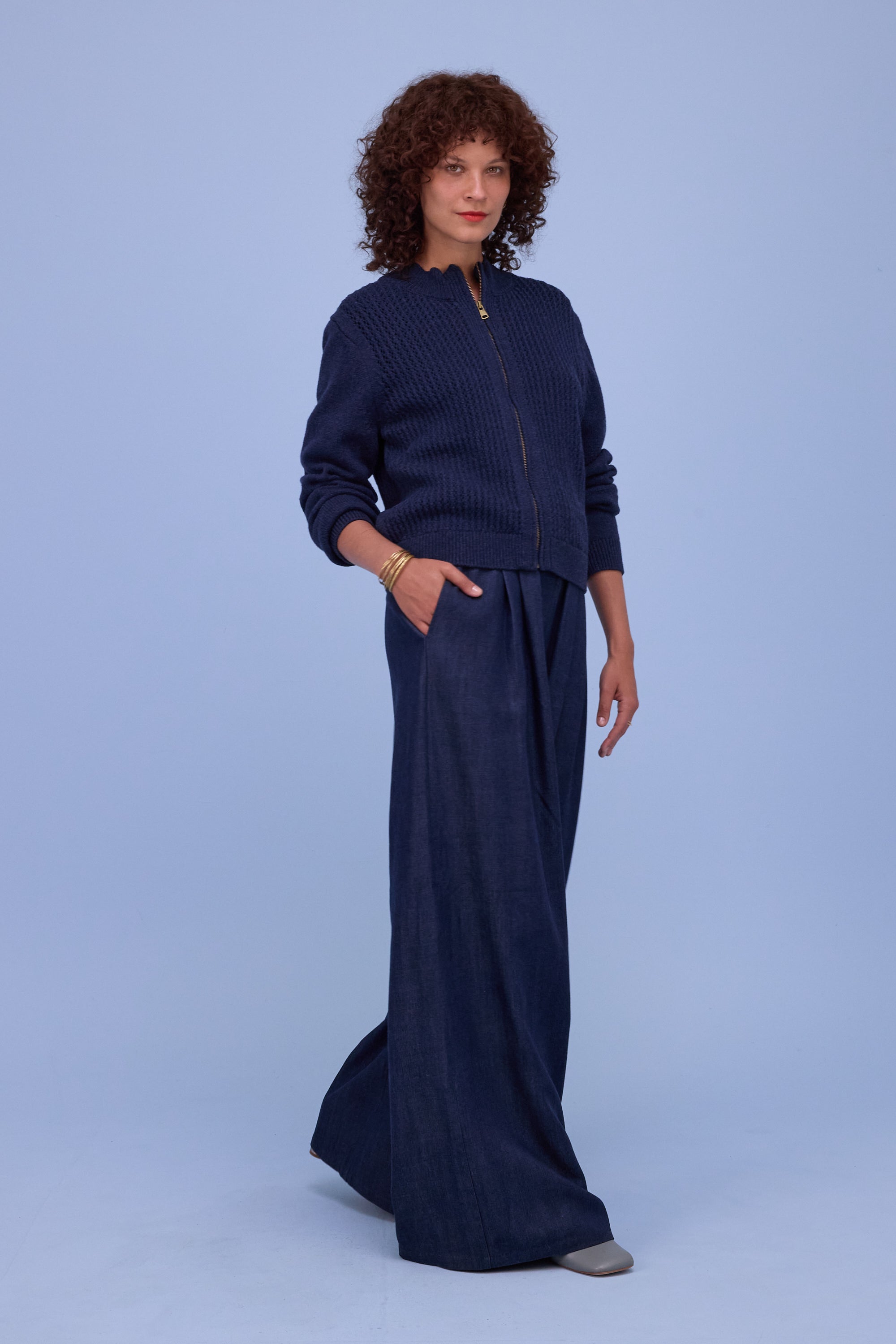 Herklion cardigan in navy