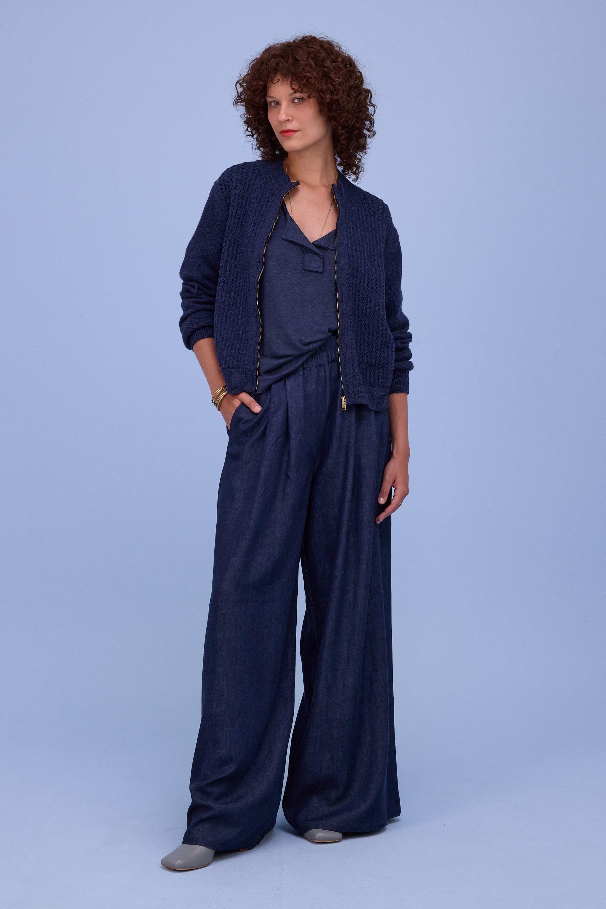 Herklion cardigan in navy