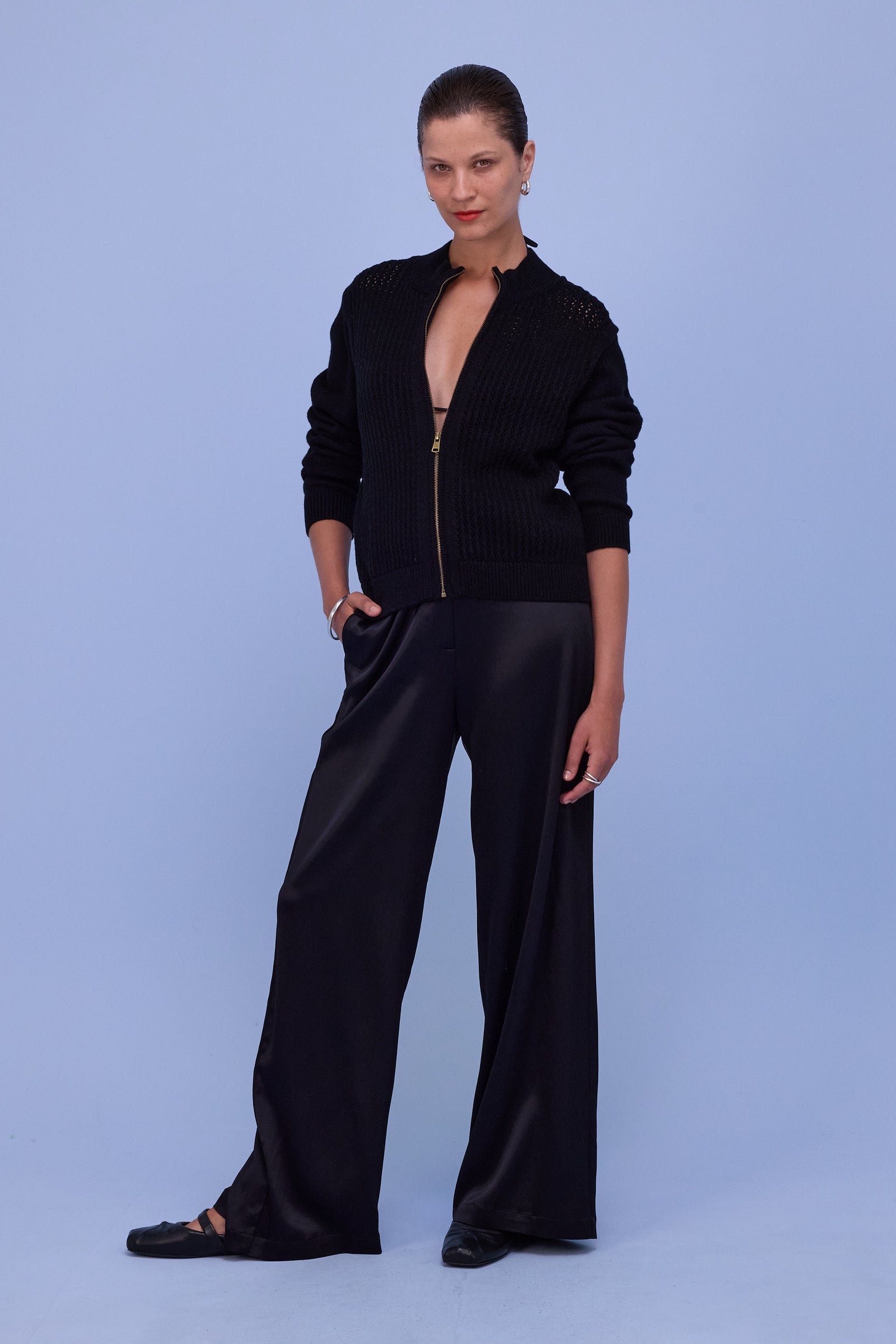 Herklion cardigan in zwart