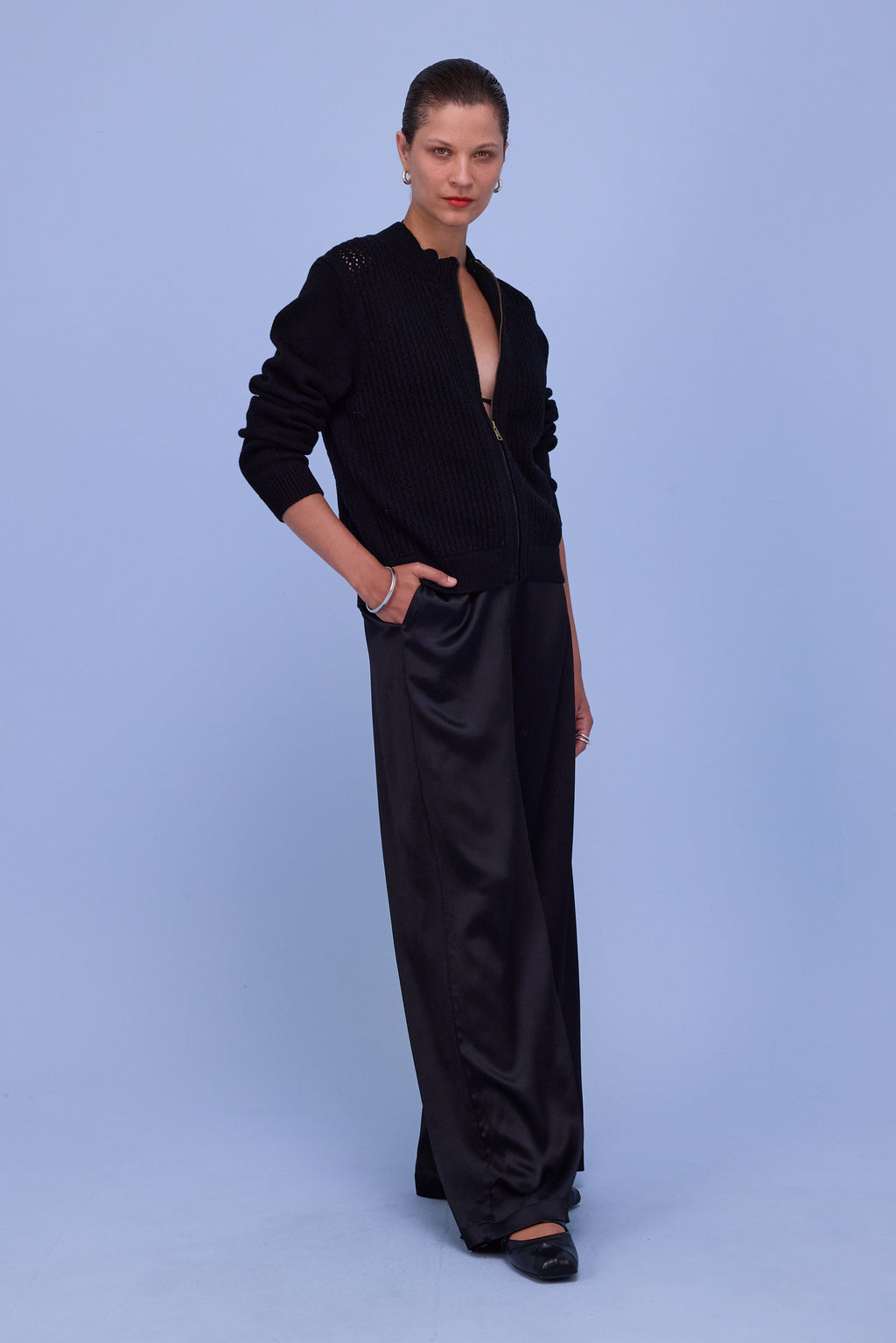 Herklion cardigan in black