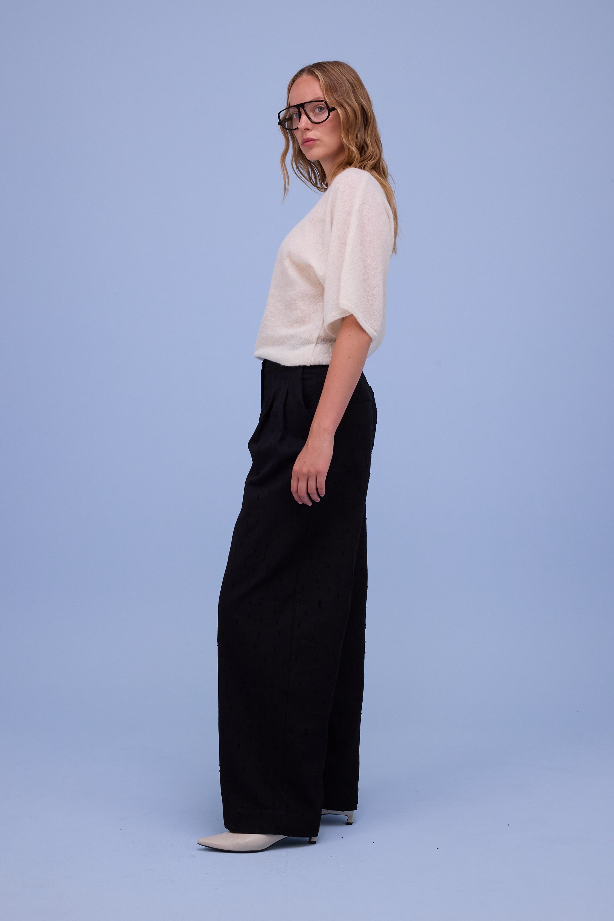 Haarlem knitted top in off-white