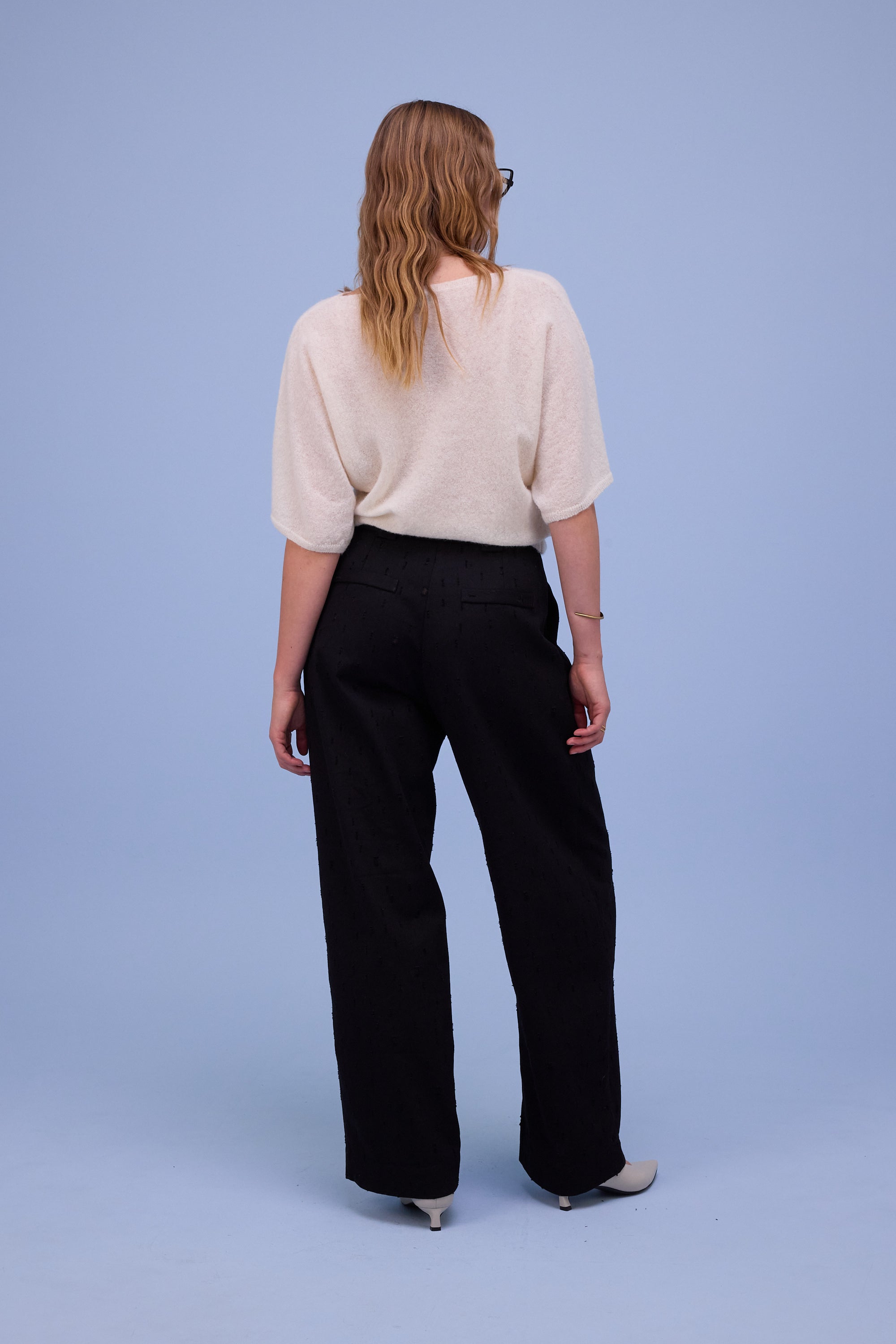 Haarlem knitted top in off-white