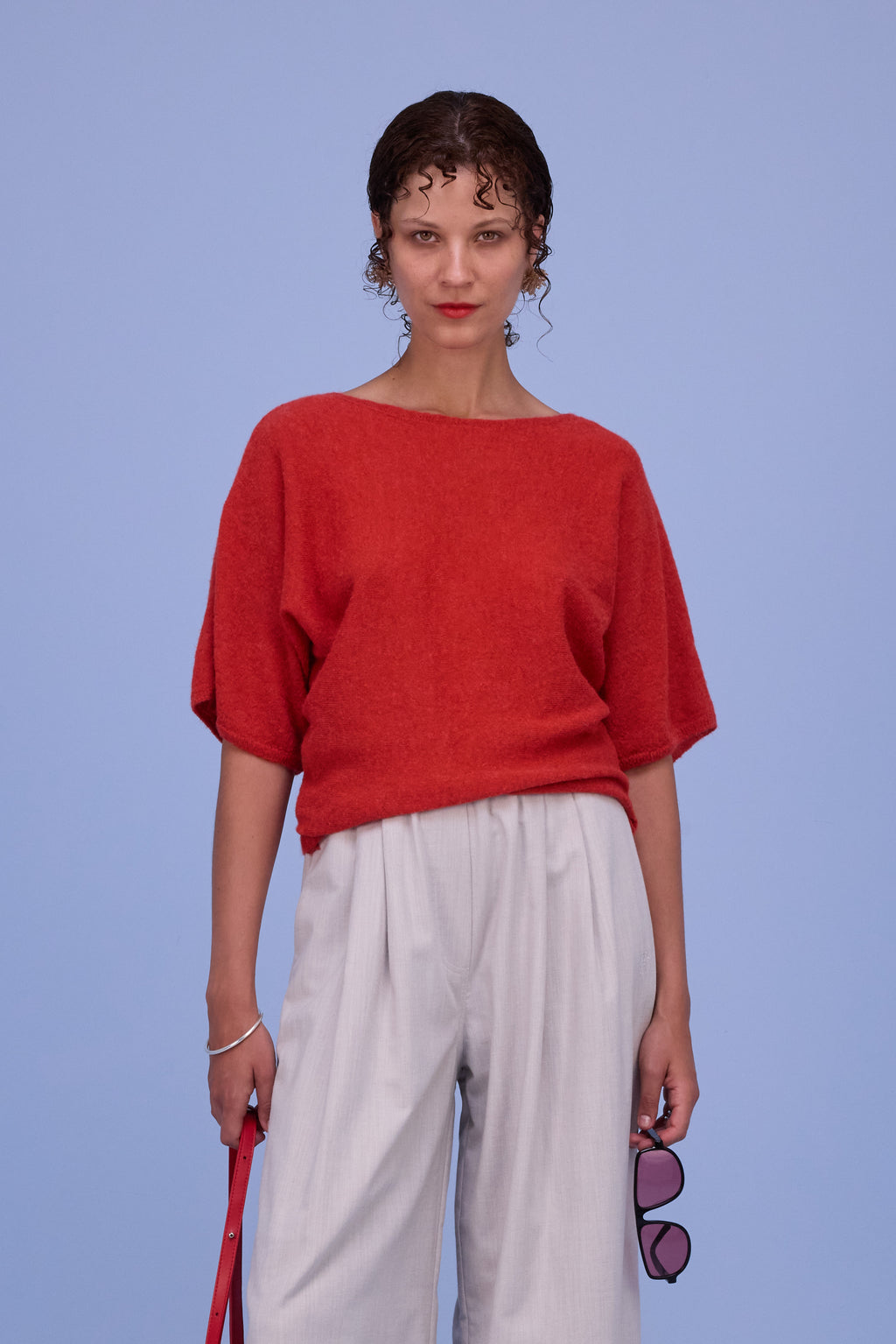Haarlem top in poppy red