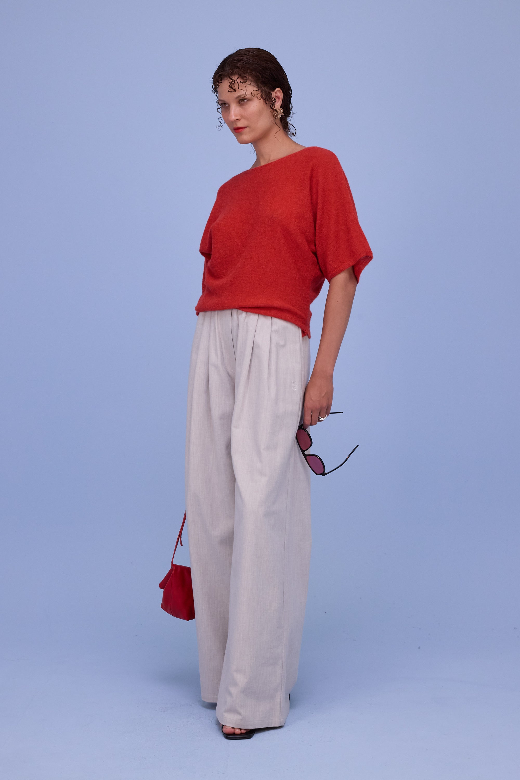 Haarlem top in poppy red