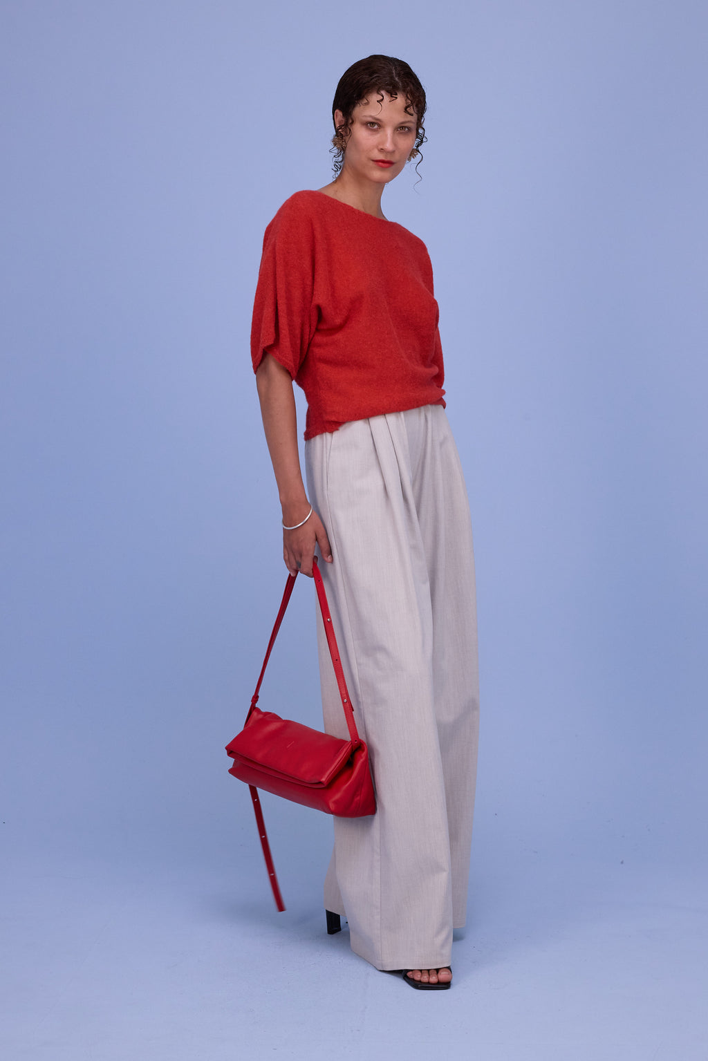 Haarlem top in poppy red