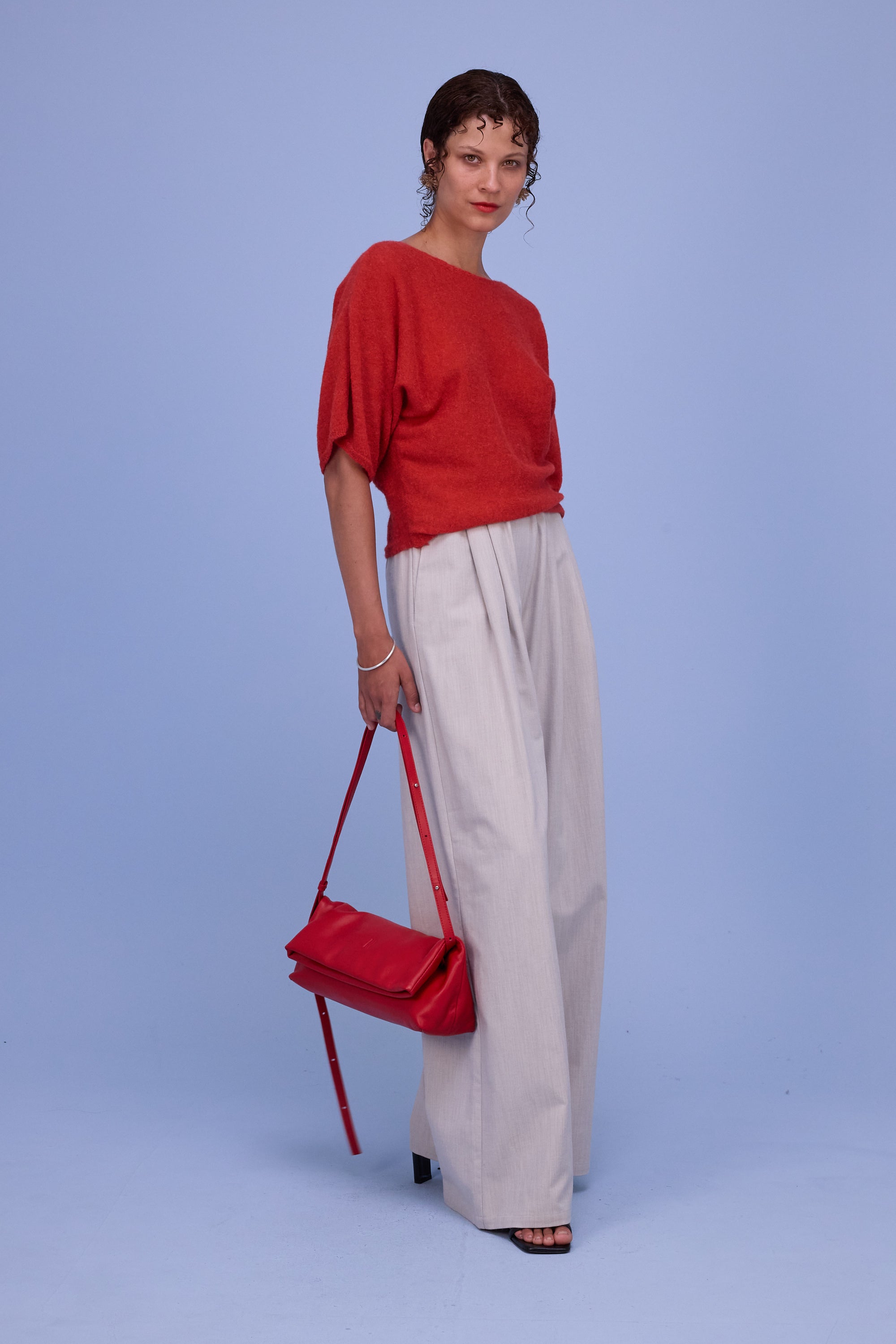 Haarlem top in poppy red